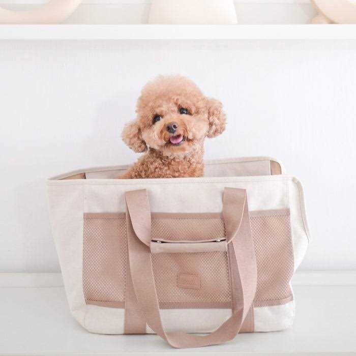 Small Dog Carrier for Pets up to 18lbs. Canvas Lightweight Water Resistant Pet Carrier. Perfect for Puppies or Kittens. Lambwolf Subway Carrier