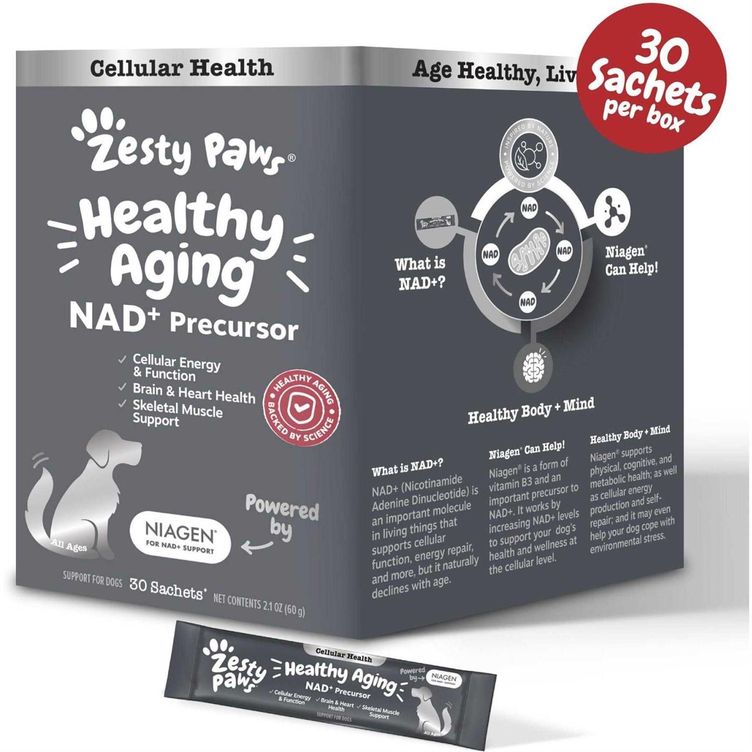 Zesty Paws Healthy Aging NAD+ Precursor Cellular Energy
