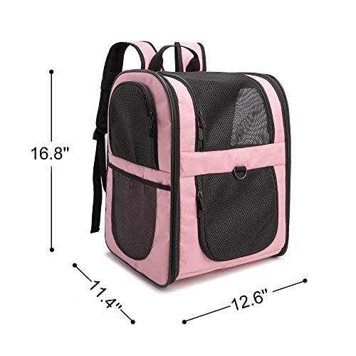 Apollo walker Pet Carrier Backpack for Large/Small Cats and Dogs, Puppies, Safety Features and Cushion Back Support for Travel