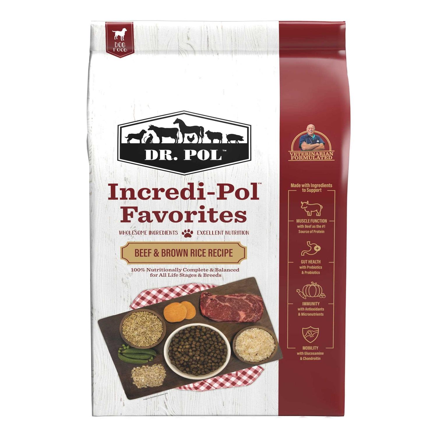 Dr. Pol Incredi-Pol Favorites Beef & Brown Rice Dog Food