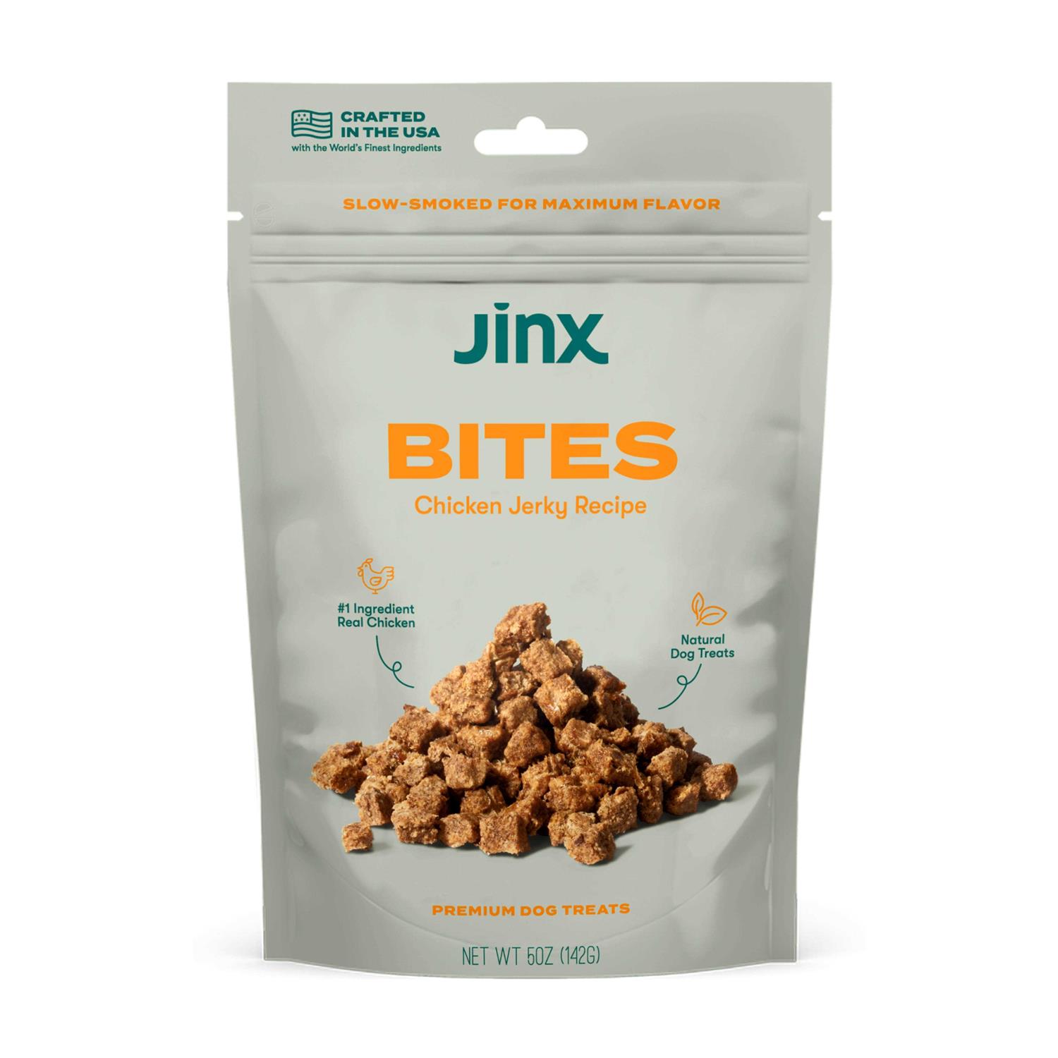 Jinx All Natural Slow-Smoked Chicken Flavor Jerky Bites for Dogs