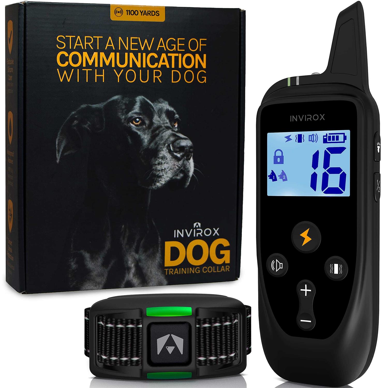 INVIROX Dog Shock Collar for Large Dogs 123 Levels Dog Training Collar