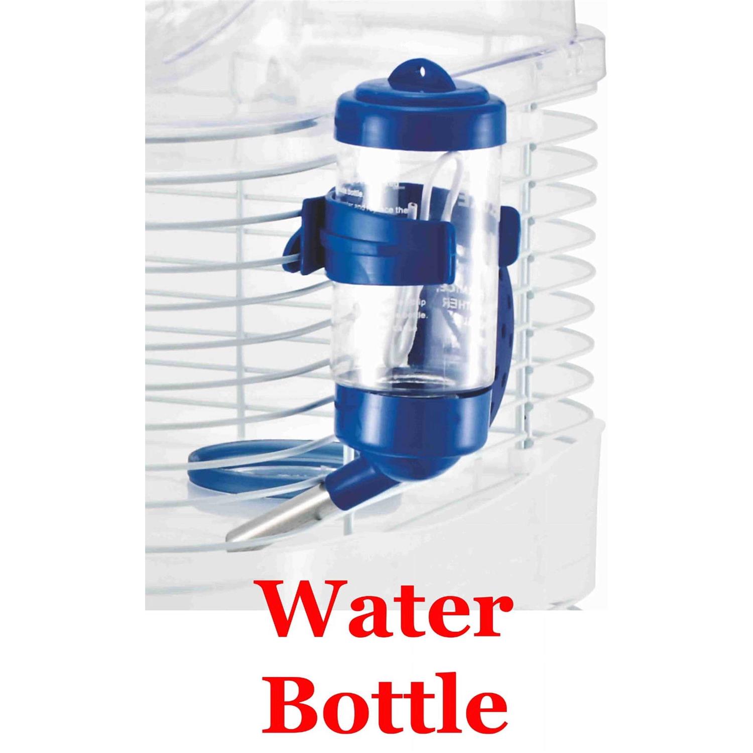 Mcage 4-tiers Acrylic Clear and Customizable Hamster Palace Mouse House Gerbil Habitat Home Cage With Top Lookout Level Exercise Running Ball