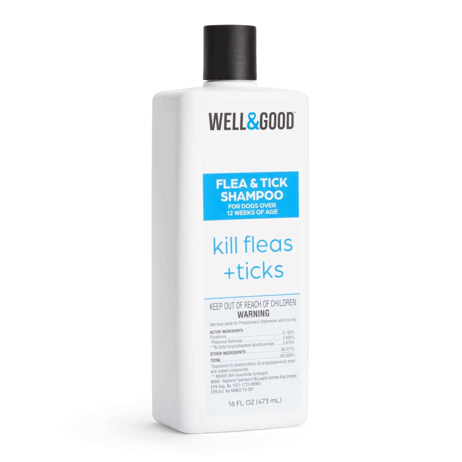 Well & Good Flea & Tick Treatment Shampoo for Dogs