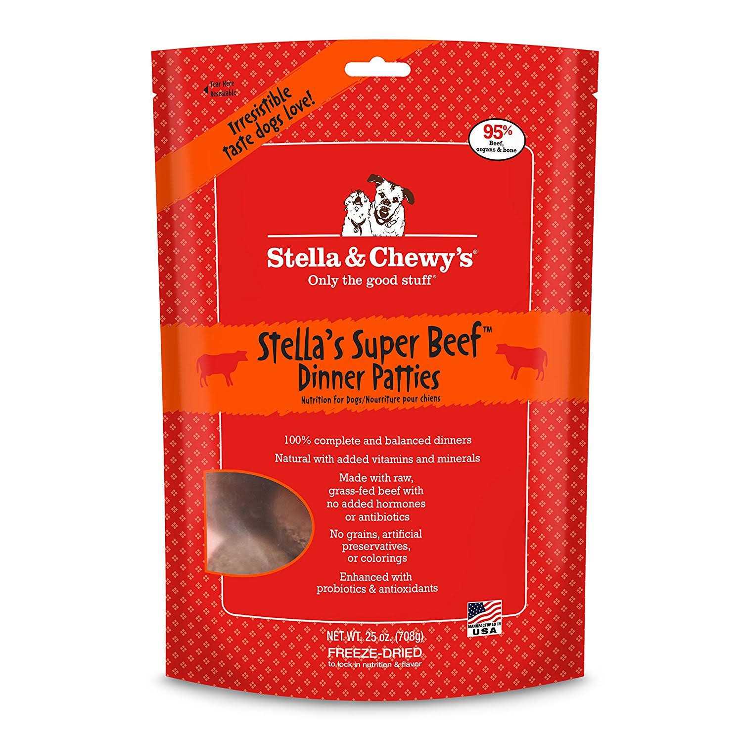Stella & Chewy’s Dog Freeze Dried Food Dinner Patties Super Beef