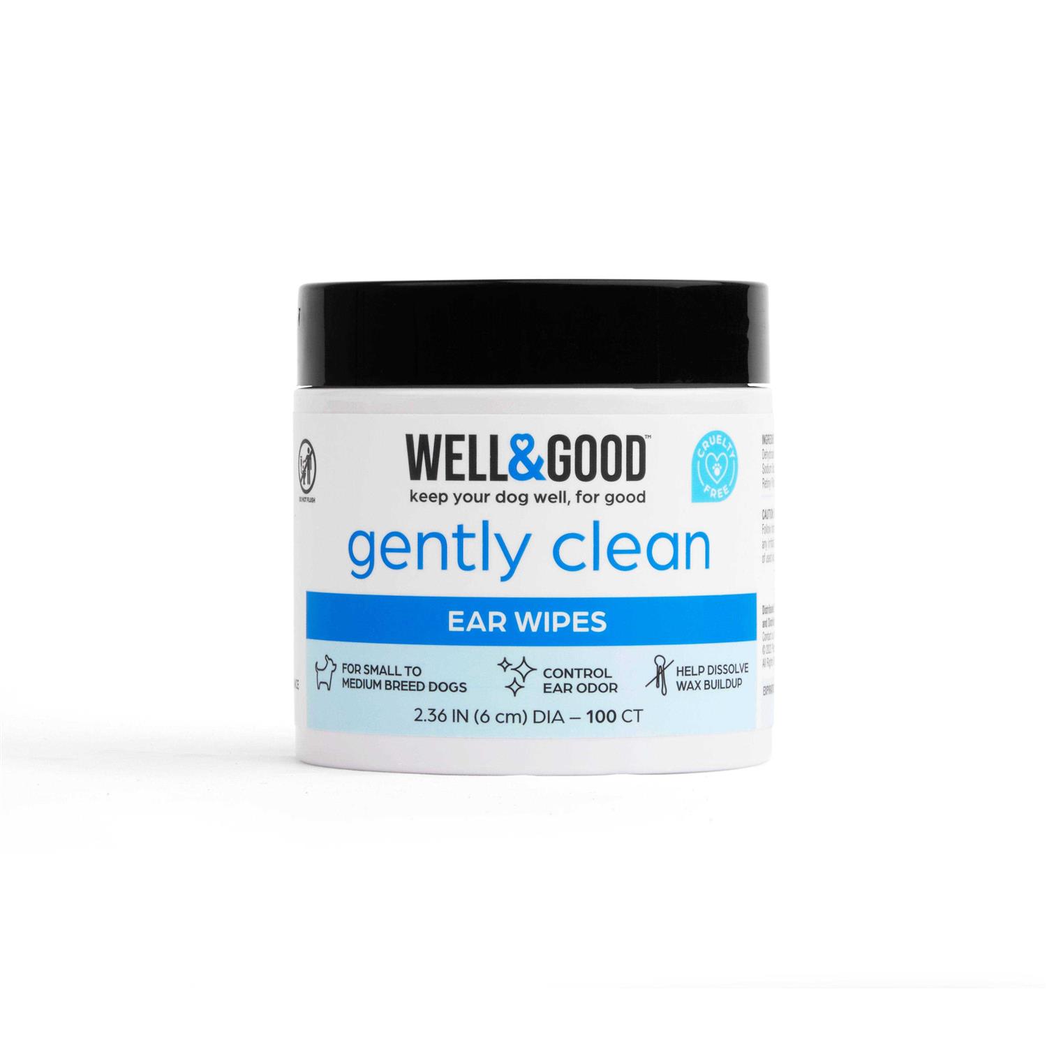 Well & Good Small Dog Ear Wipes