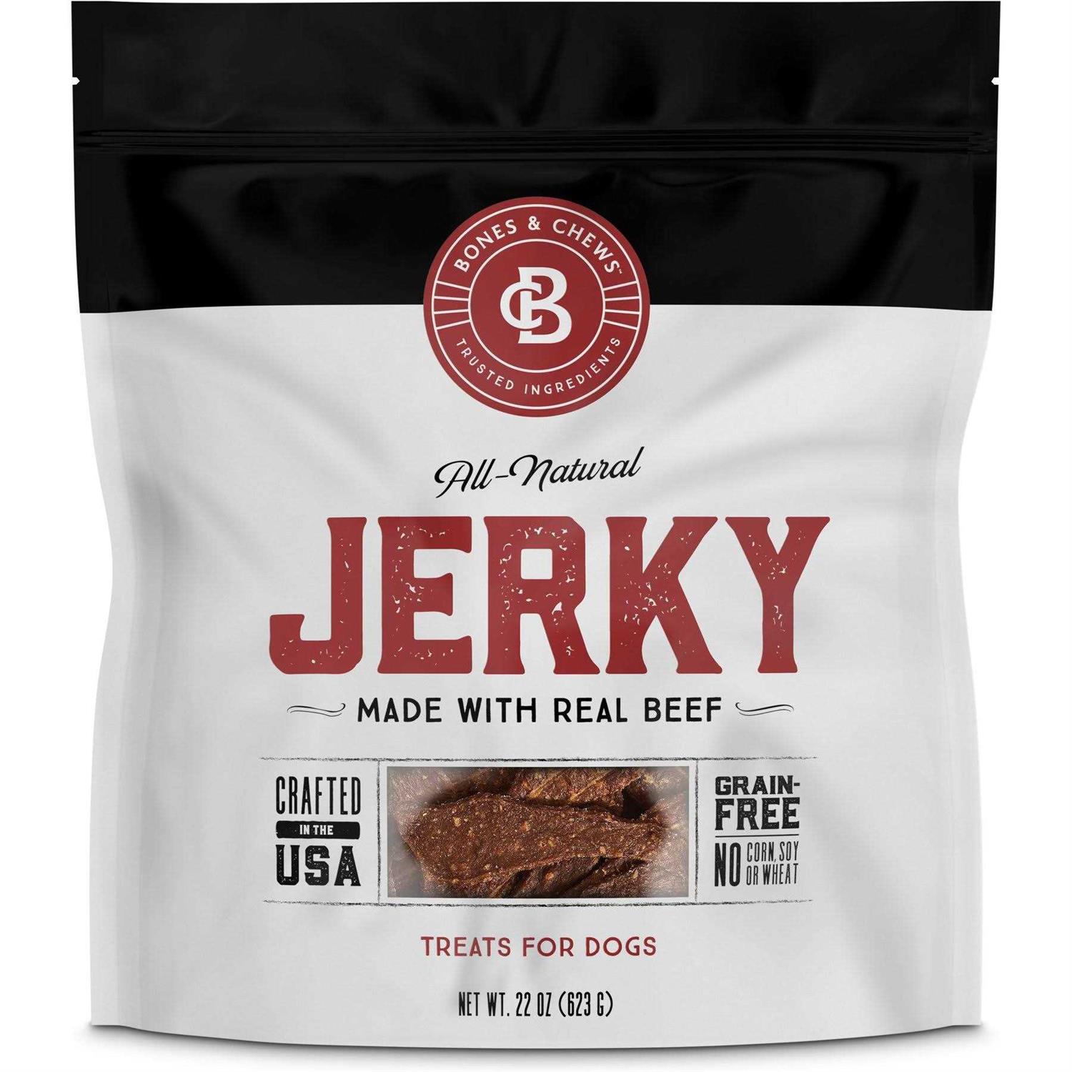 Bones & Chews All Natural Grain-Free Jerky Made with Real Beef Dog Treats