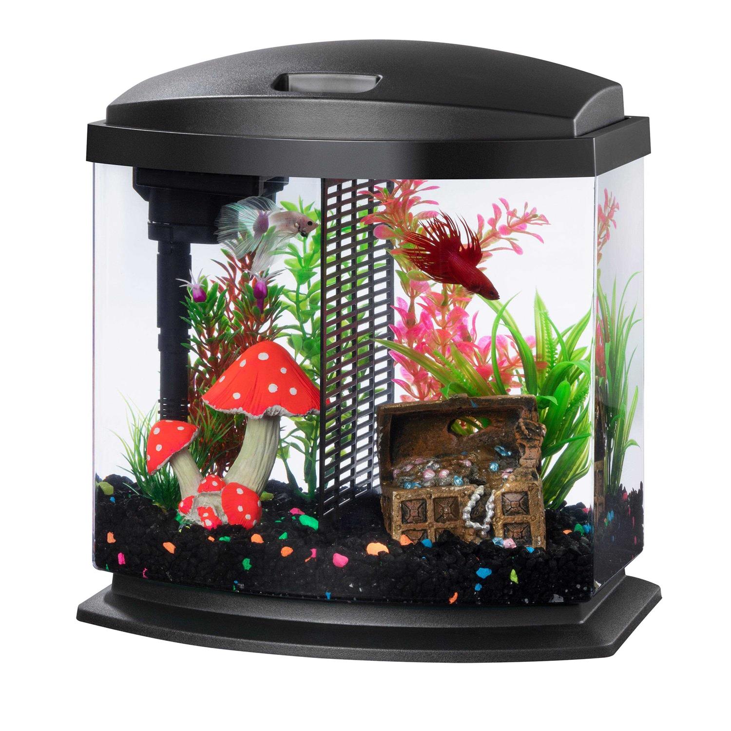 Aqueon LED BettaBow 2.5 SmartClean Aquarium Kit Black