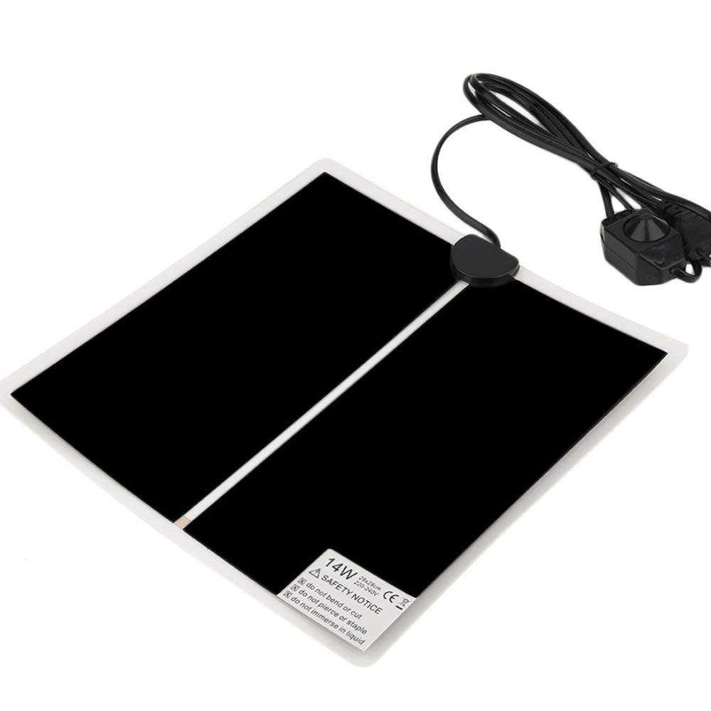 Tbrand Reptile Heating Pad with Temperature Adjustment 110V 14W Heat Mat for Reptiles Tortoise Snakes Lizard Gecko Hermit Crab Turtle