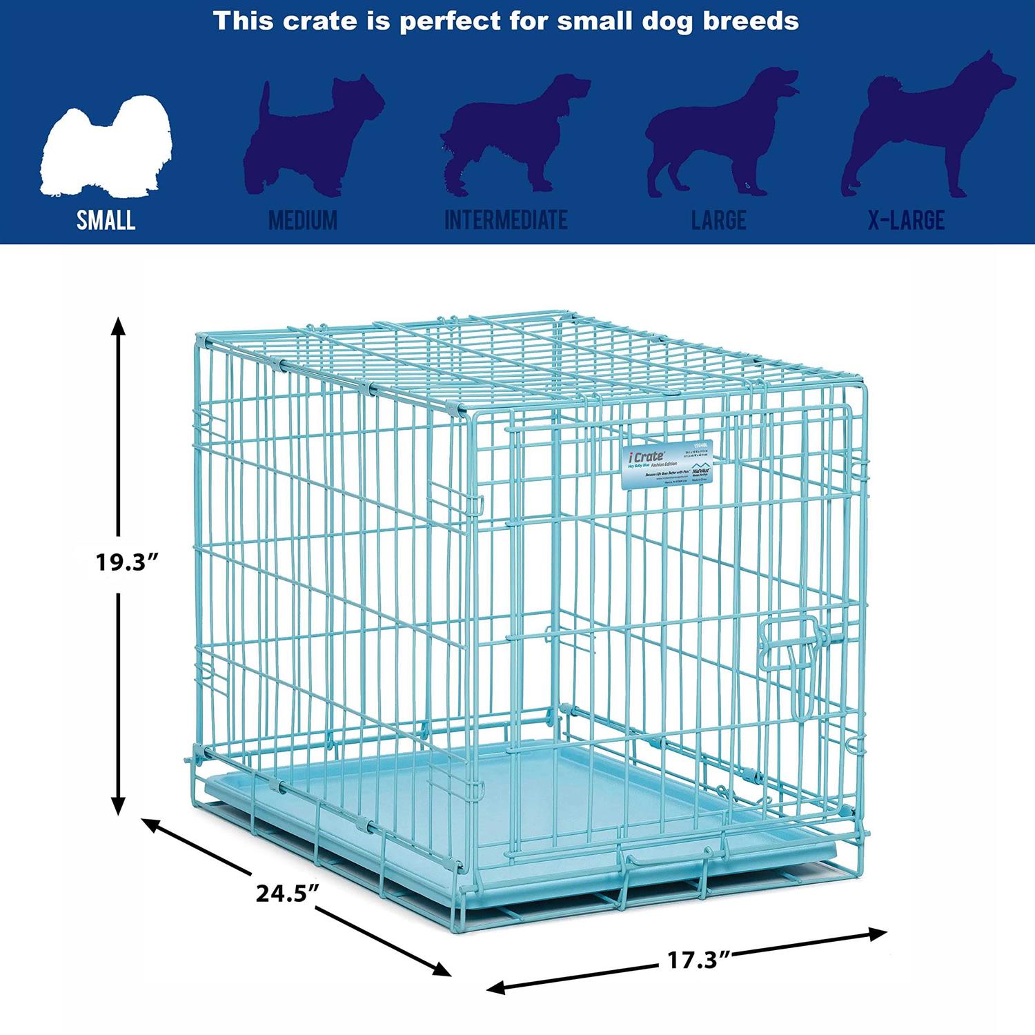 Midwest iCrate Single Door Dog Crate Blue