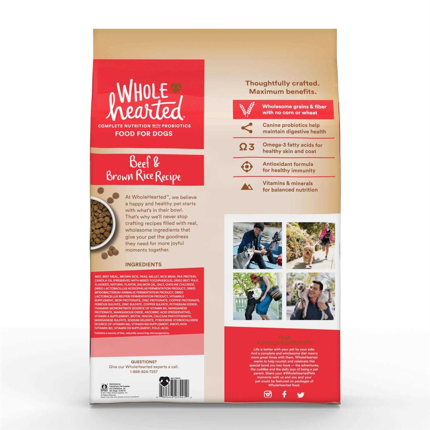 WholeHearted All Life Stages Beef and Brown Rice Recipe Dry Dog Food