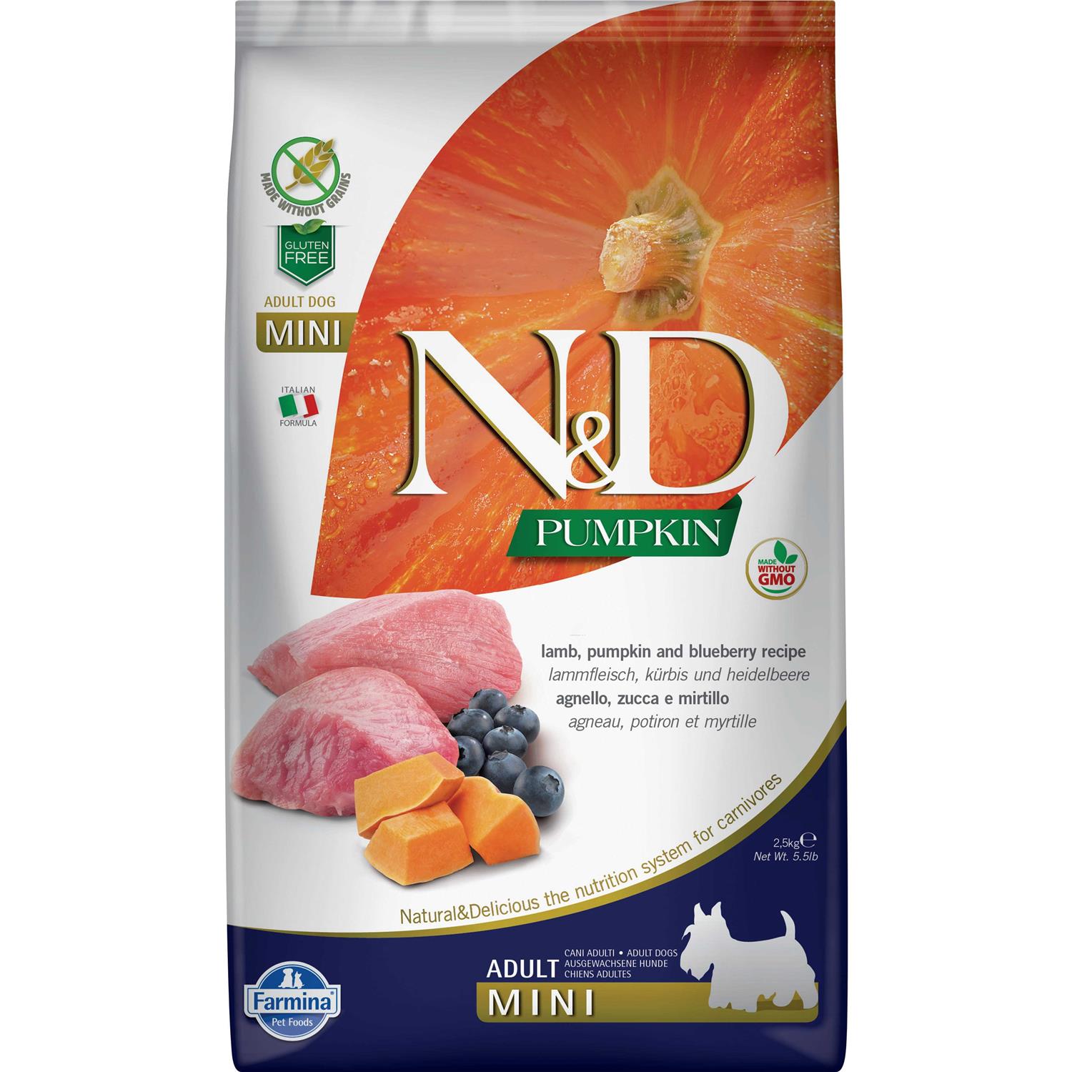 Farmina N&D Pumpkin Lamb & Blueberry Mini Dog Dry Food