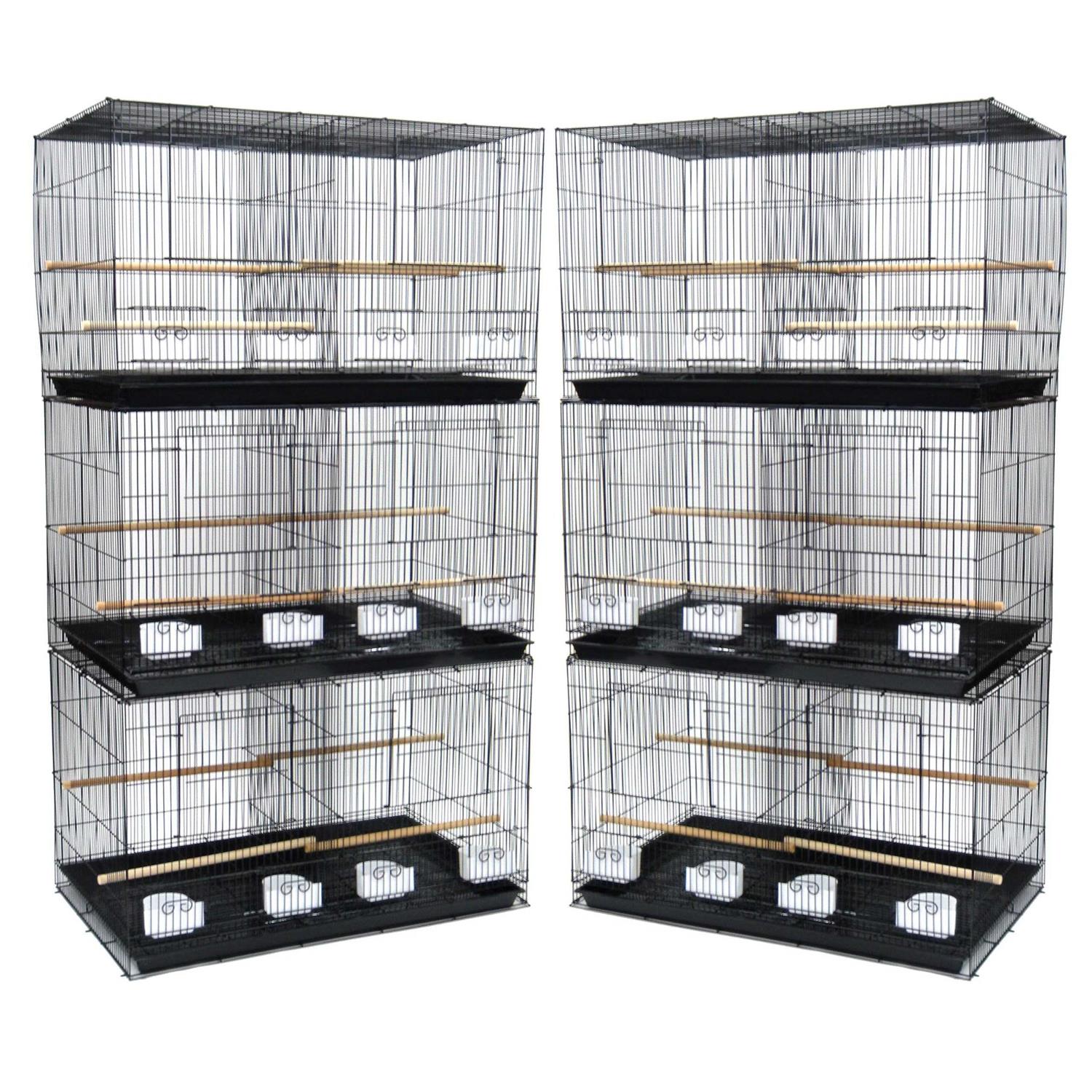 YML Lot of 6 Small Breeding Cages Black