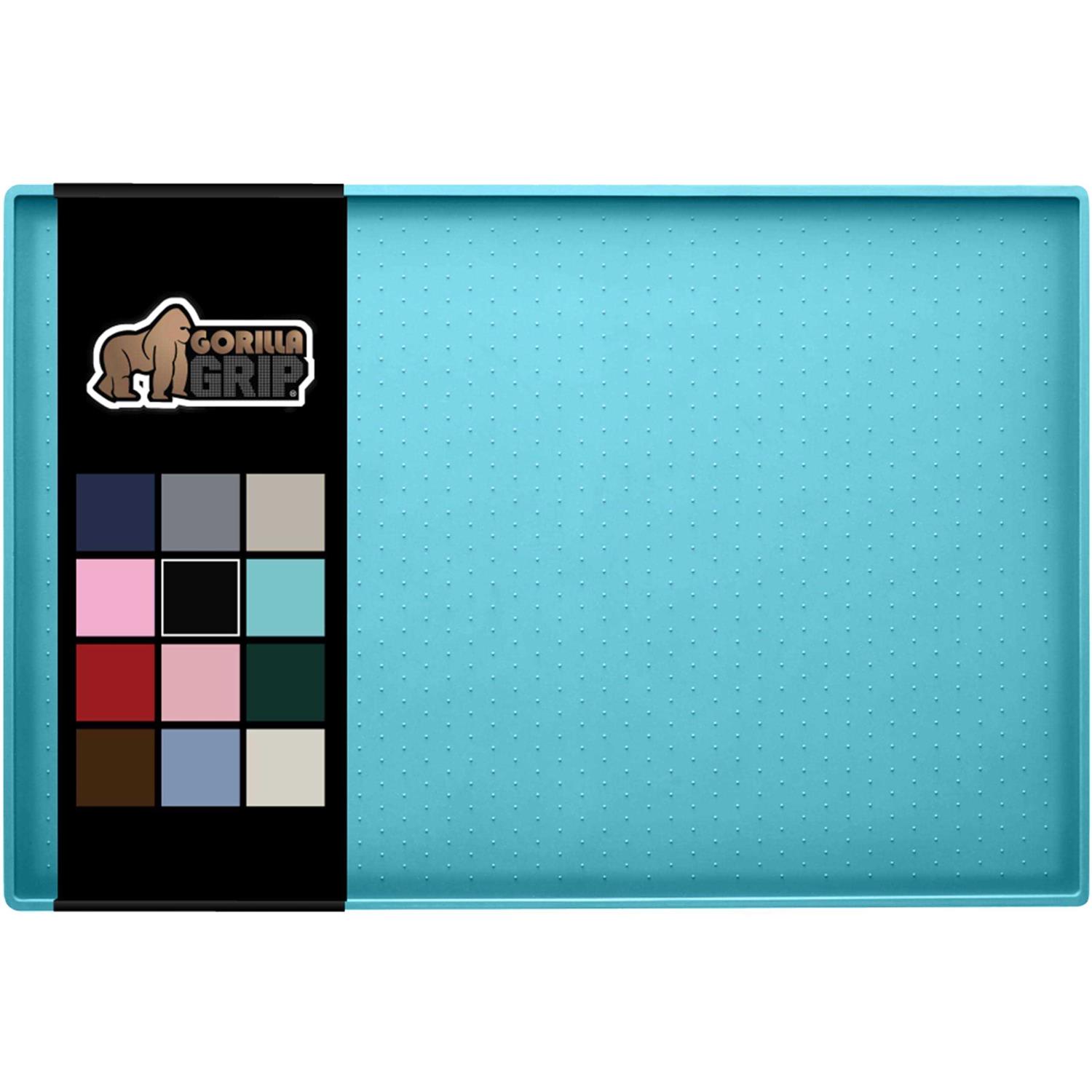 Gorilla Grip 100% Waterproof Raised Edge BPA Free Silicone Pet Feeding Mat