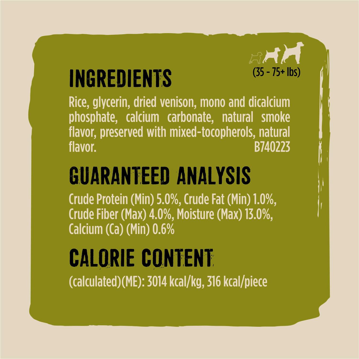 Prime Bones Purina Wild Venison Dog Chew