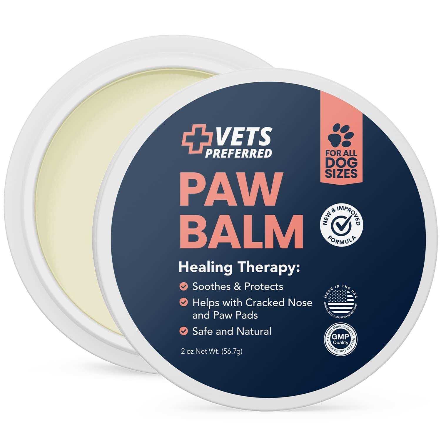 Vets Preferred Paw Balm Pad Protector for Dogs – Dog Paw Balm Soother – Heals, Repairs and Moisturizes Dry Noses and Paws – Ideal for Extreme