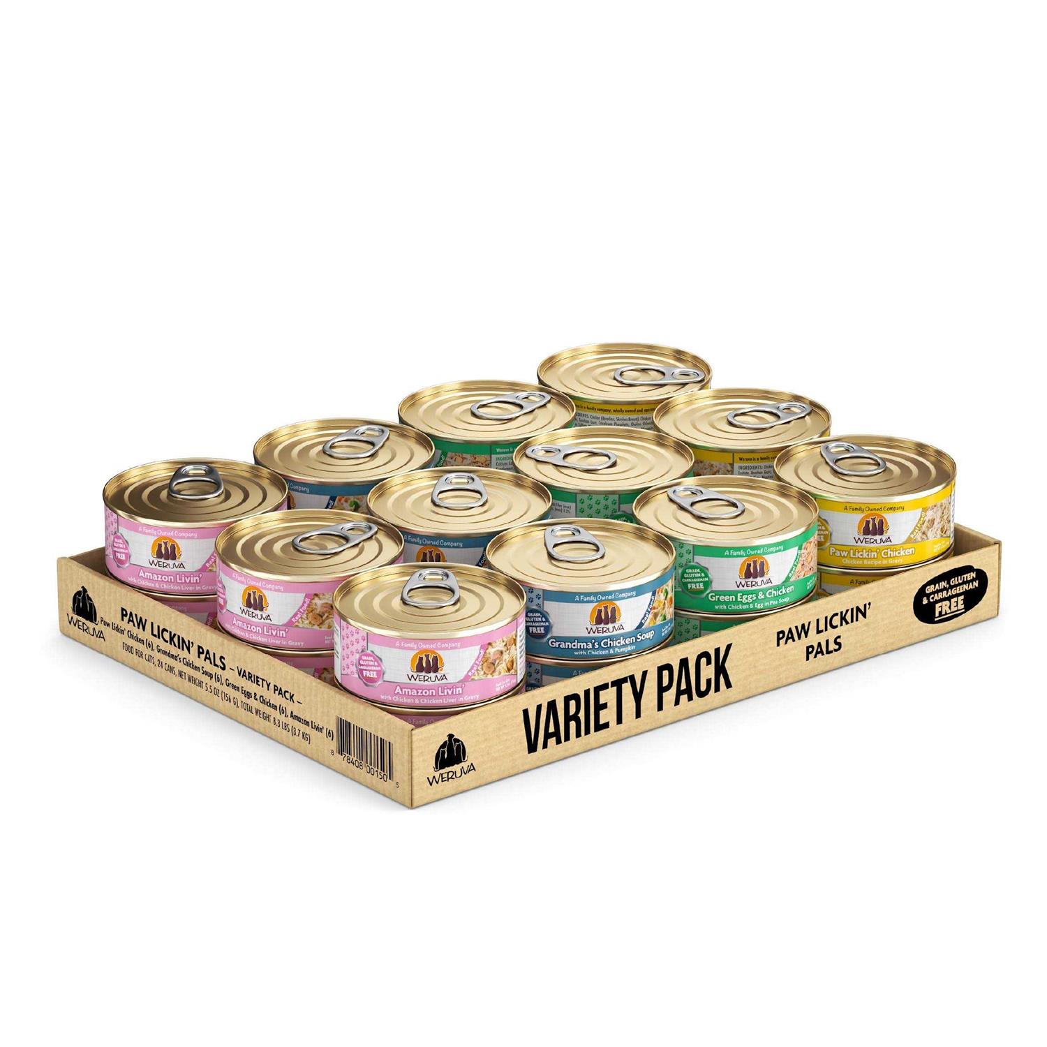 Weruva Classics Paw Lickin’ Pals Variety Pack Wet Cat Food