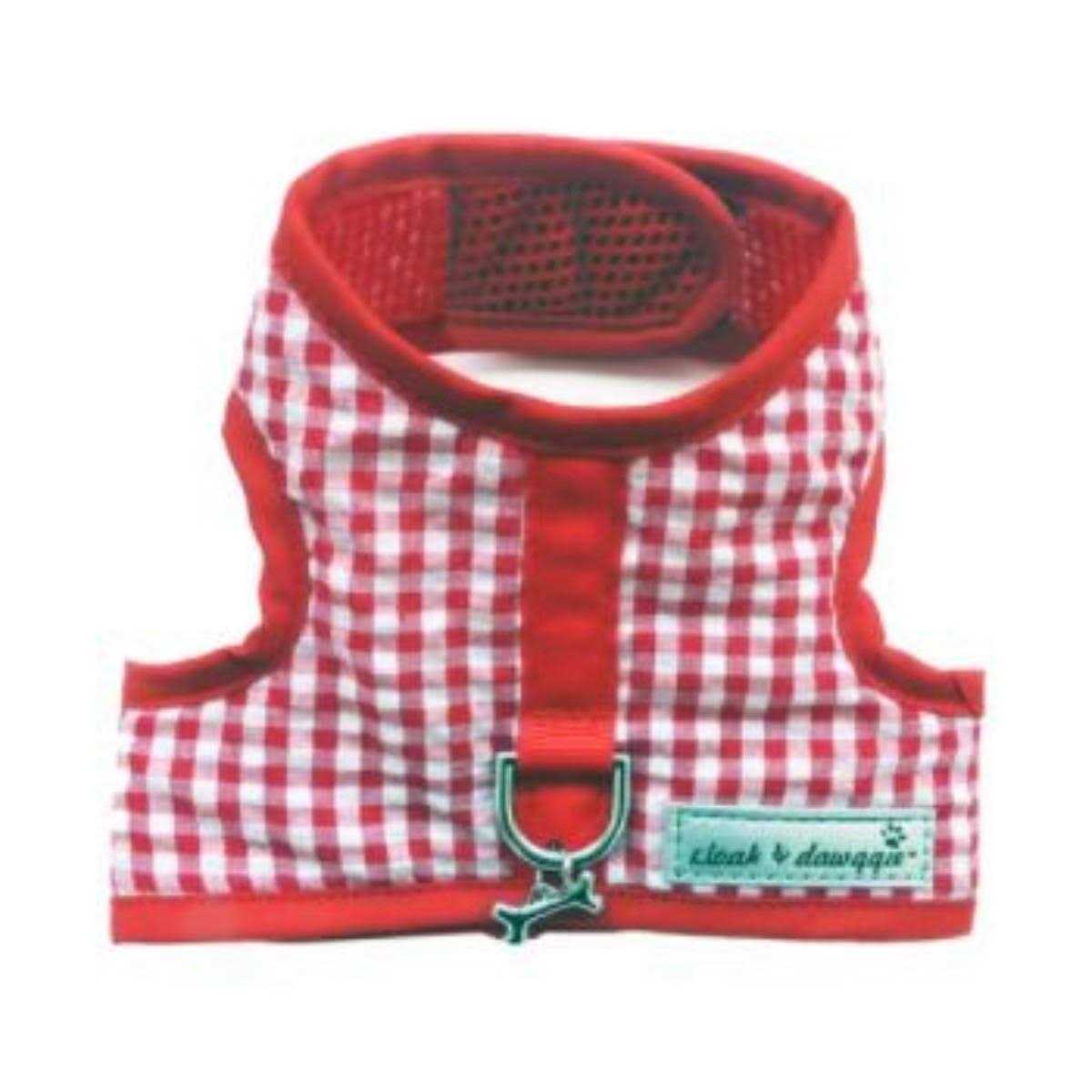 cloak & dawggie Teacup Gingham Dog Harness Vest