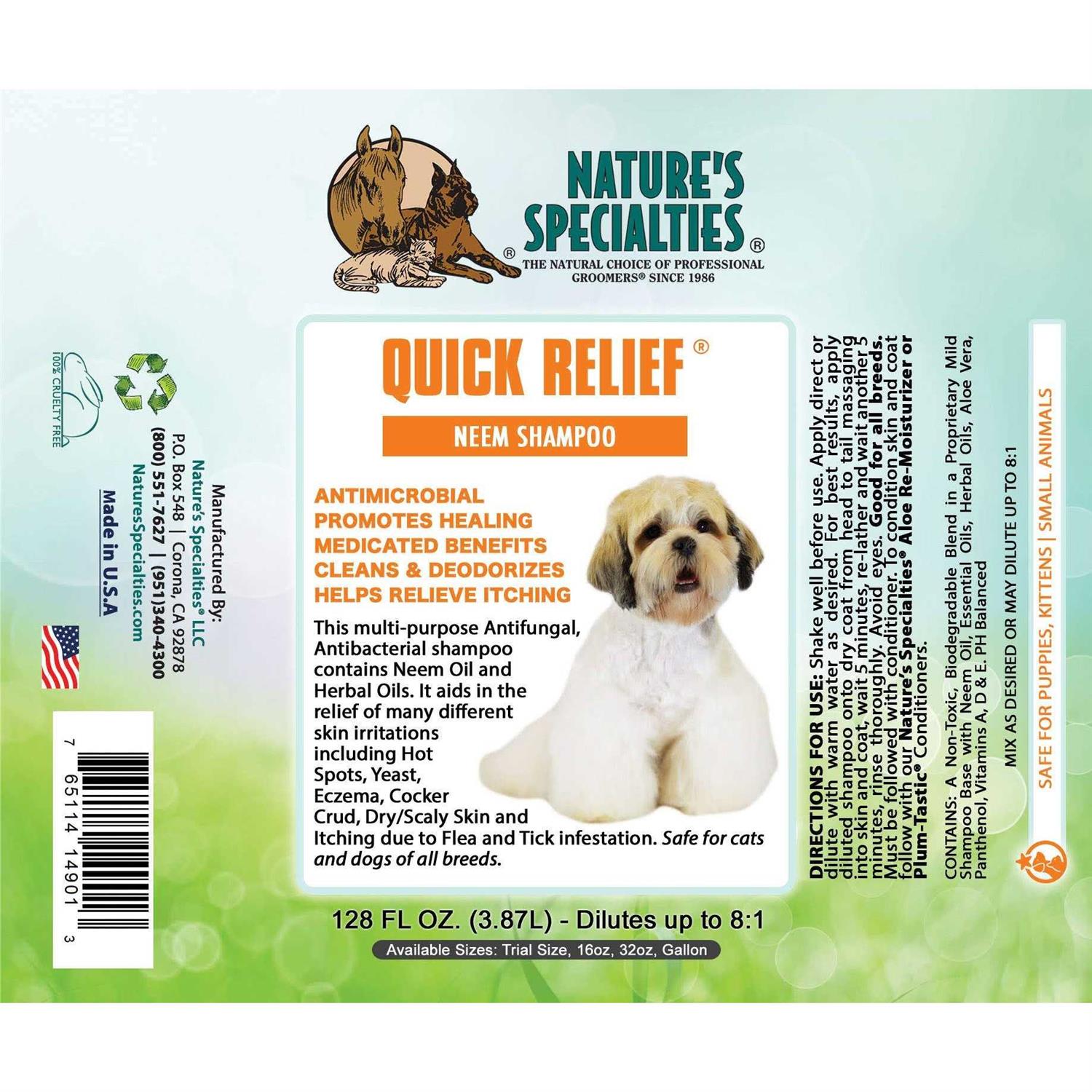 Nature’s Specialties Quick Relief Neem Shampoo for Pets