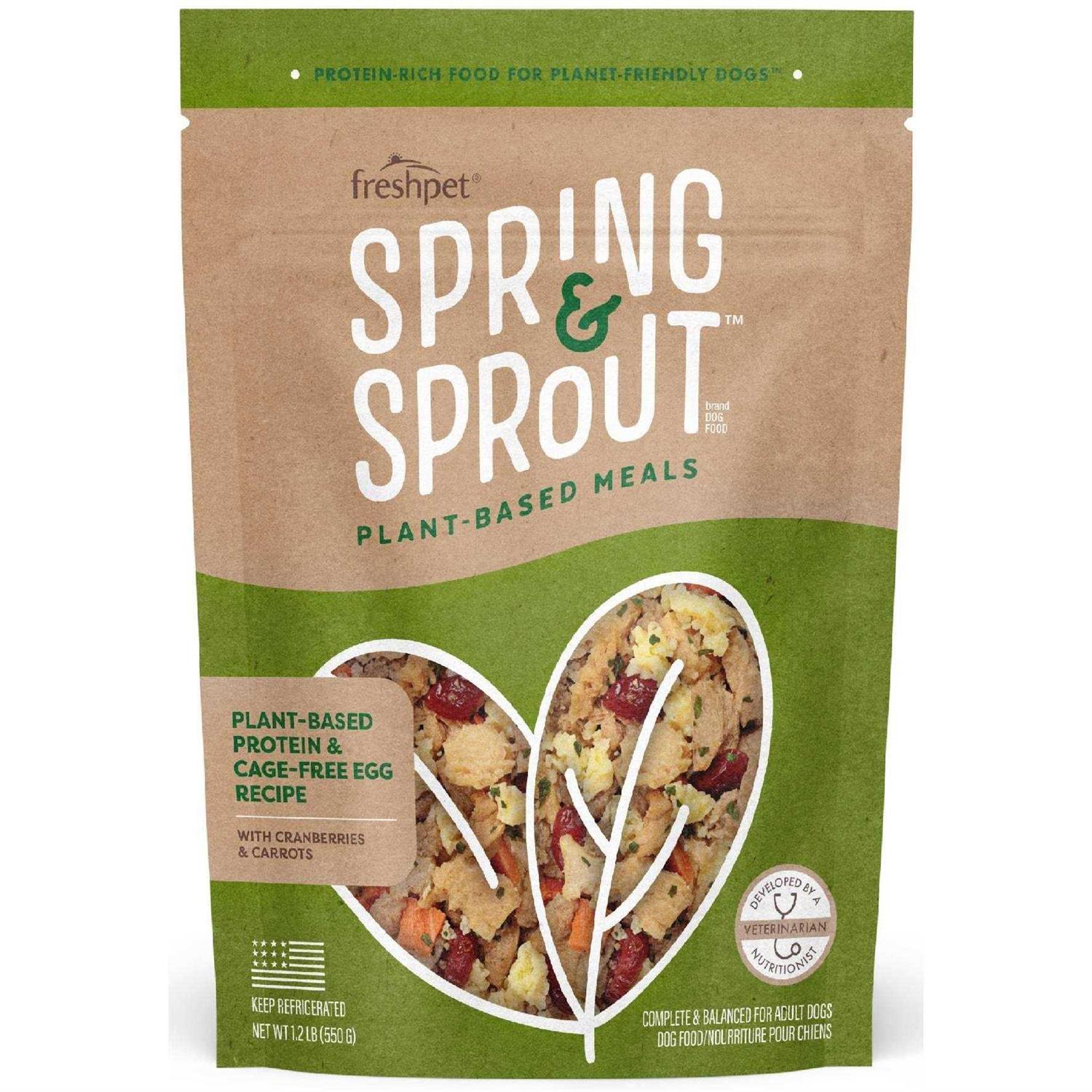 Freshpet Spring & Sprout Dog Food Plant-Based Protein & Cage-Free Egg Recipe