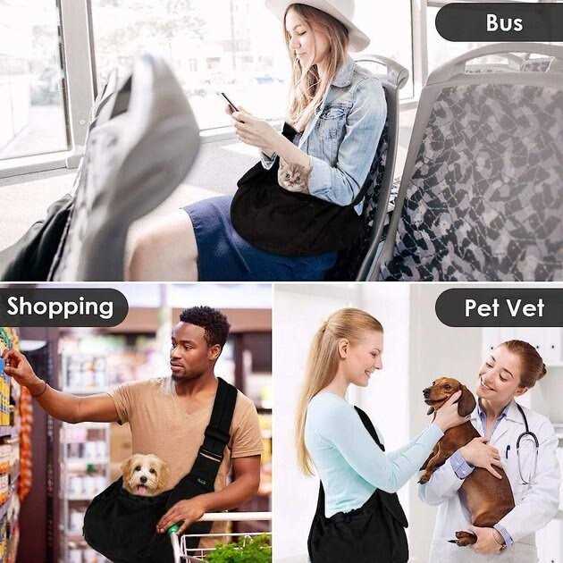 SlowTon Adjustable Hard Bottom Support Cat & Dog Sling