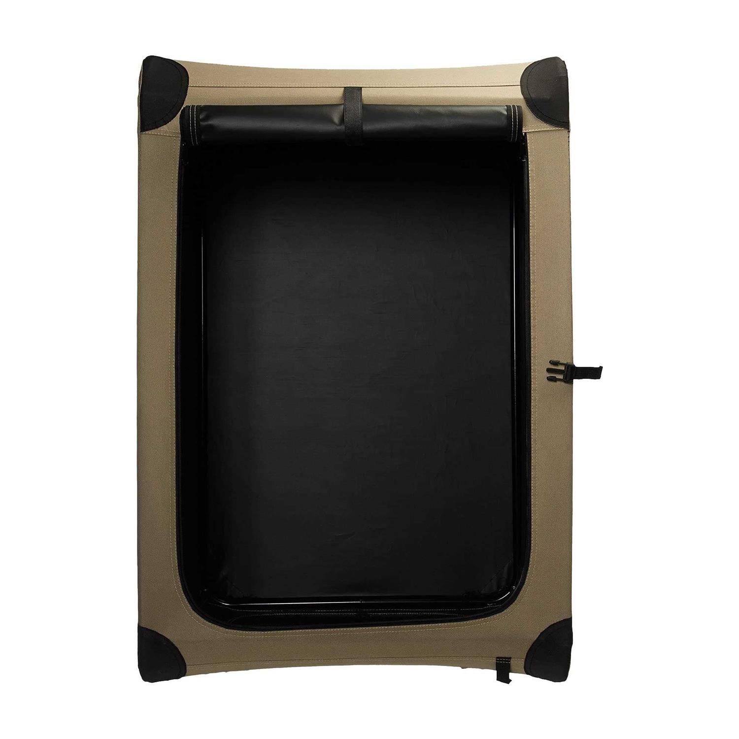 Amazon Basics 2-door Soft-sided Folding Travel Crate Dog Kennel