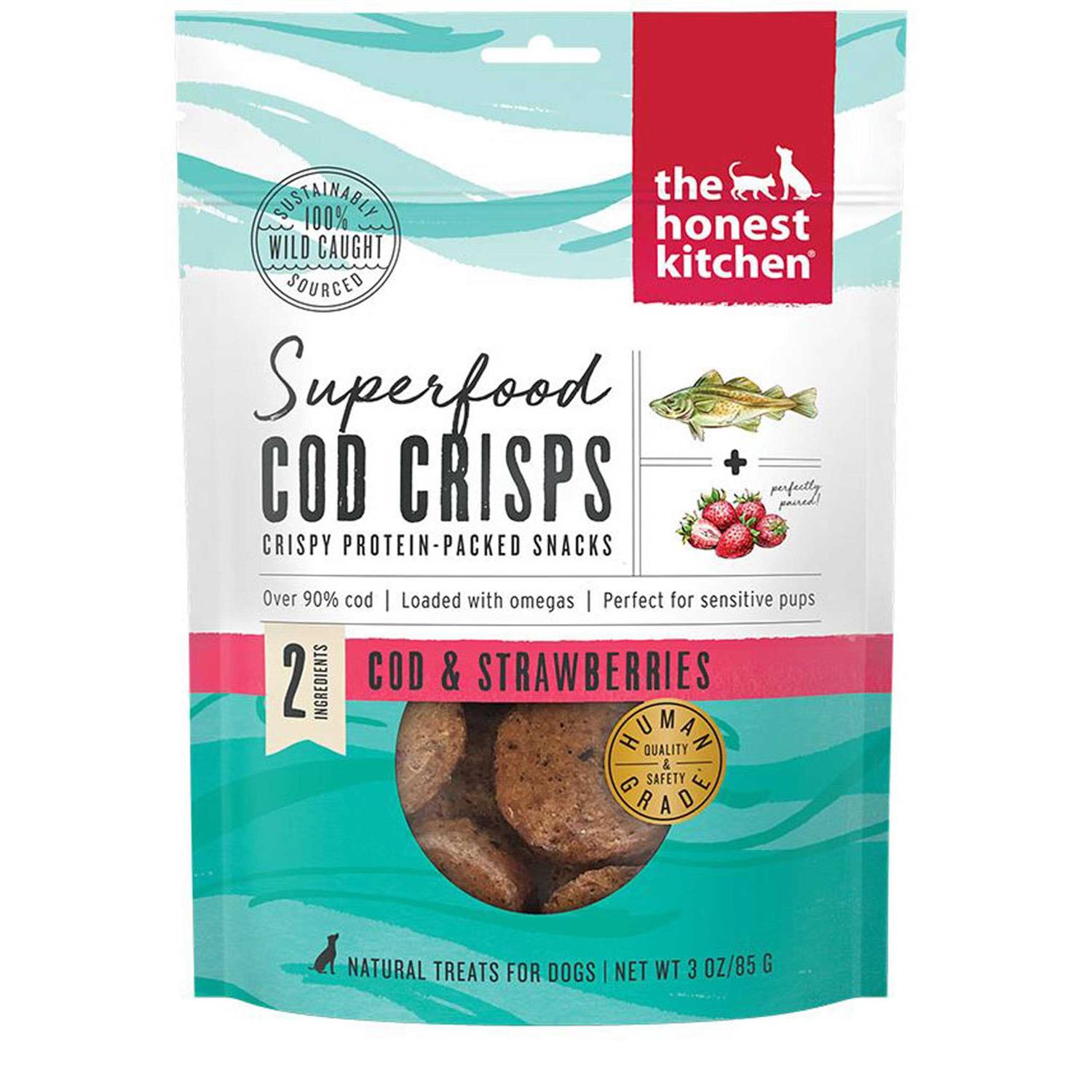 The Honest Kitchen Dog Treats Superfood Cod Crisps