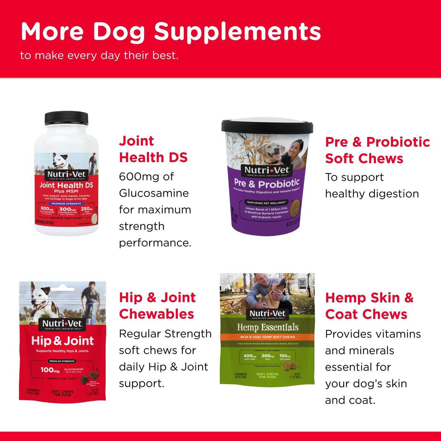 Nutri-Vet Hip & Joint Biscuits for Dogs