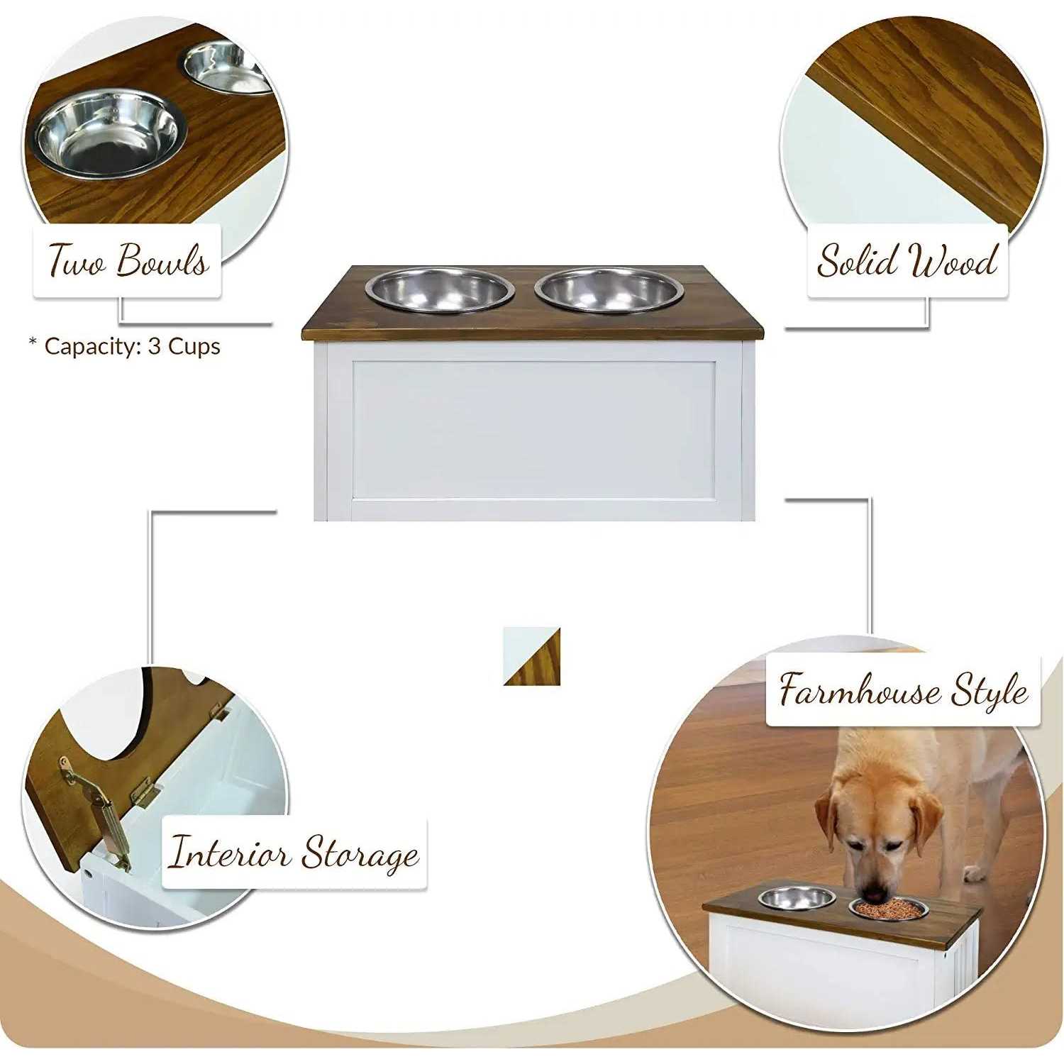 Casual Home Pet Feeder Storage Stand
