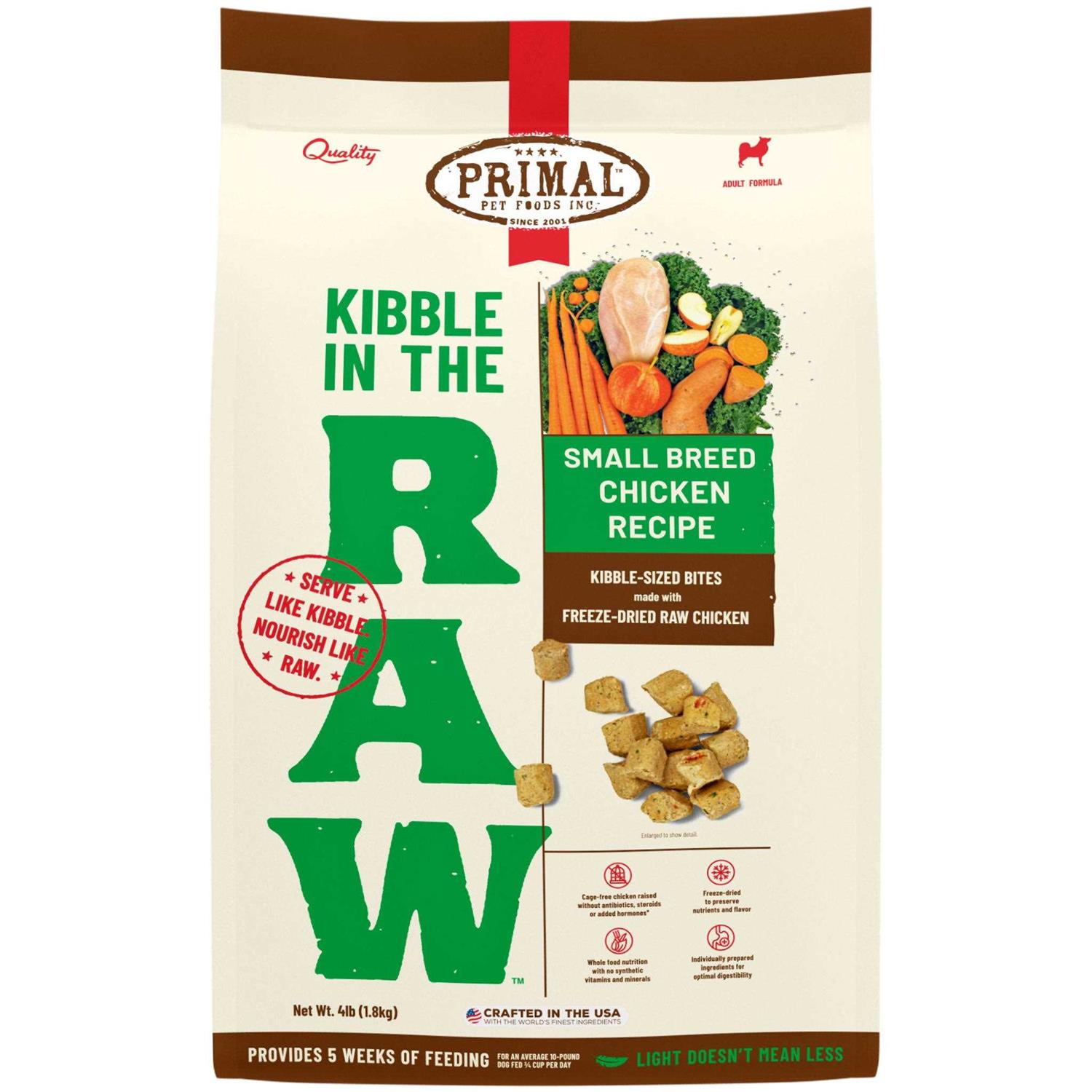 Primal Kibble in The Raw Chicken Dog Food