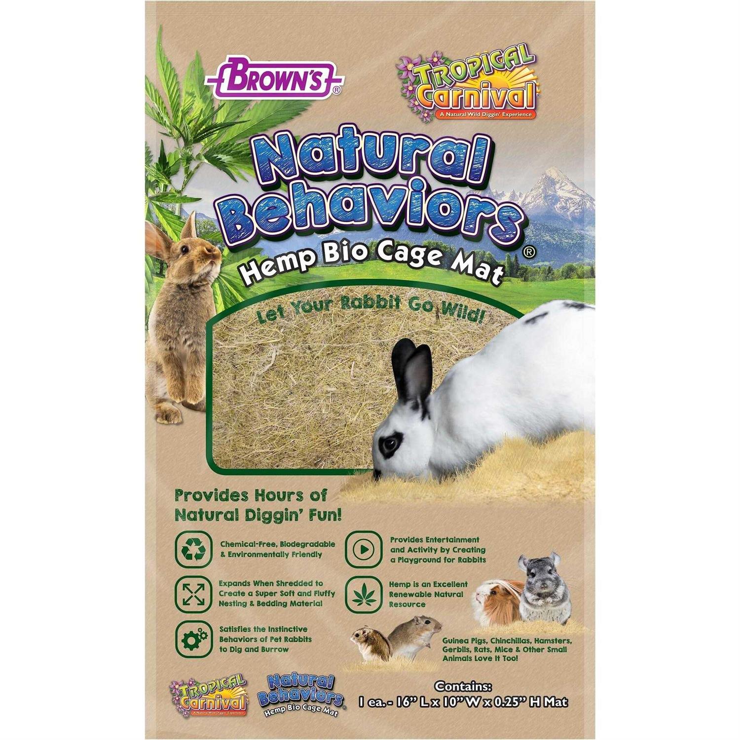 Brown’s Natural Behaviors Hemp Bio Cage Mat