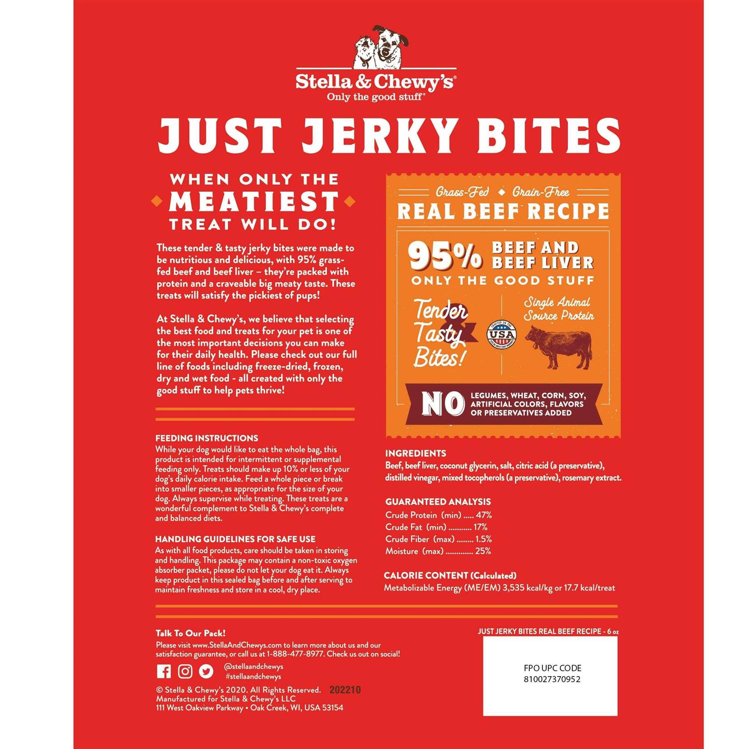 Stella & Chewy’s Just Jerky Bites Dog Treats