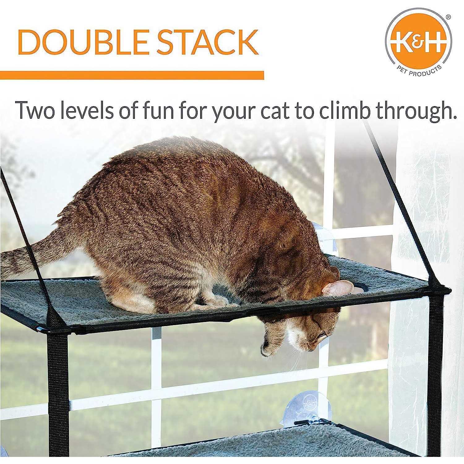 K&H Pet Products EZ Mount Window Double Stack Kitty Sill