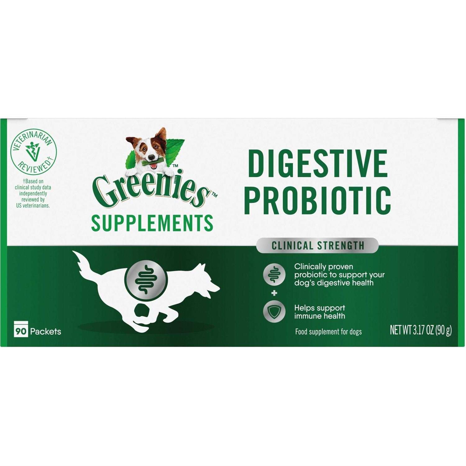 Greenies Digestive Probiotic Supplement Powder for Dogs