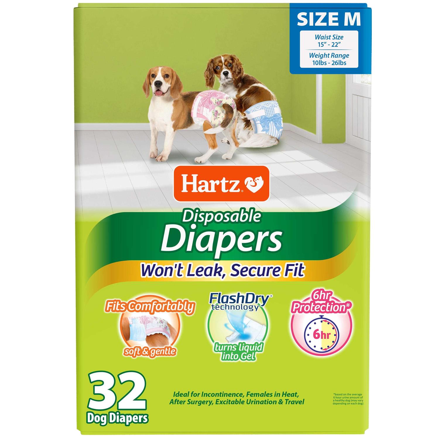 Hartz Disposable Male & Female Dog Diapers