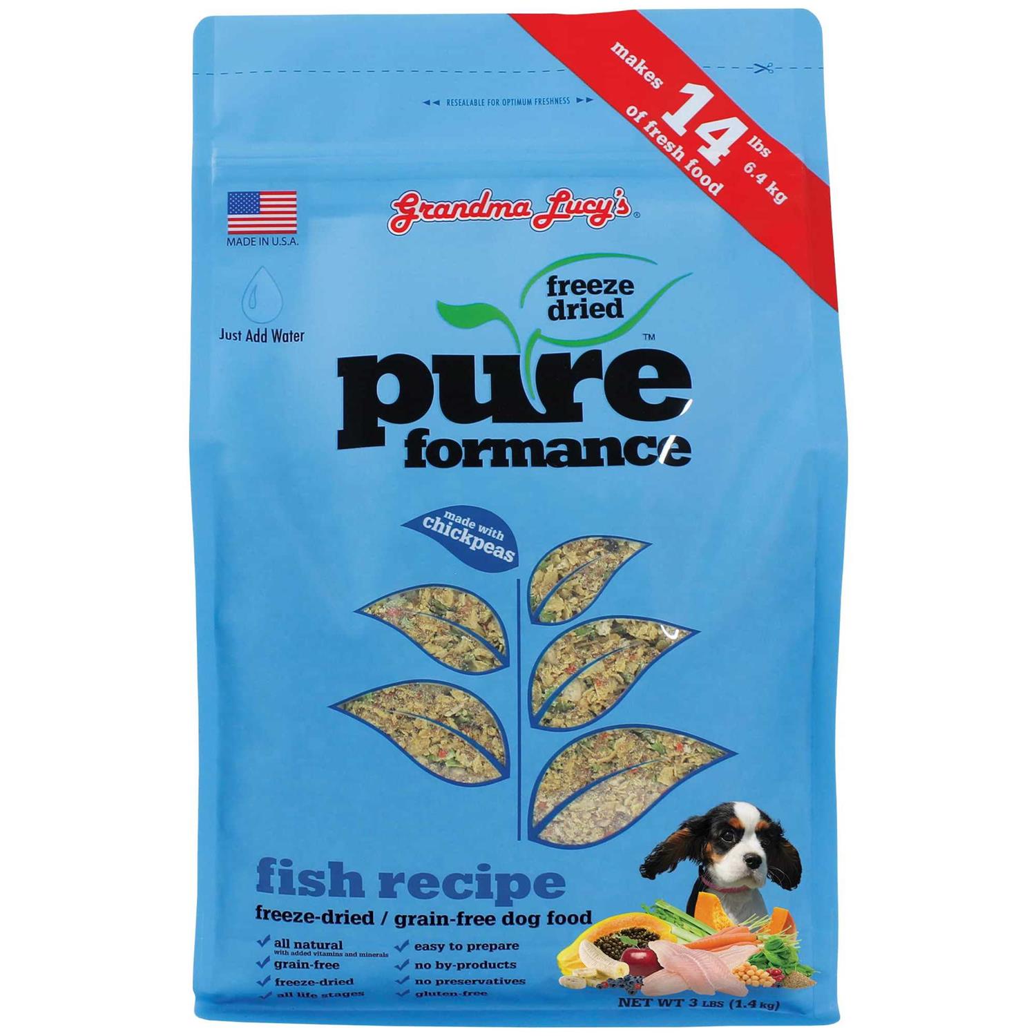Grandma Lucy&s Pureformance Grain-Free Fish Freeze Dried Dog Food