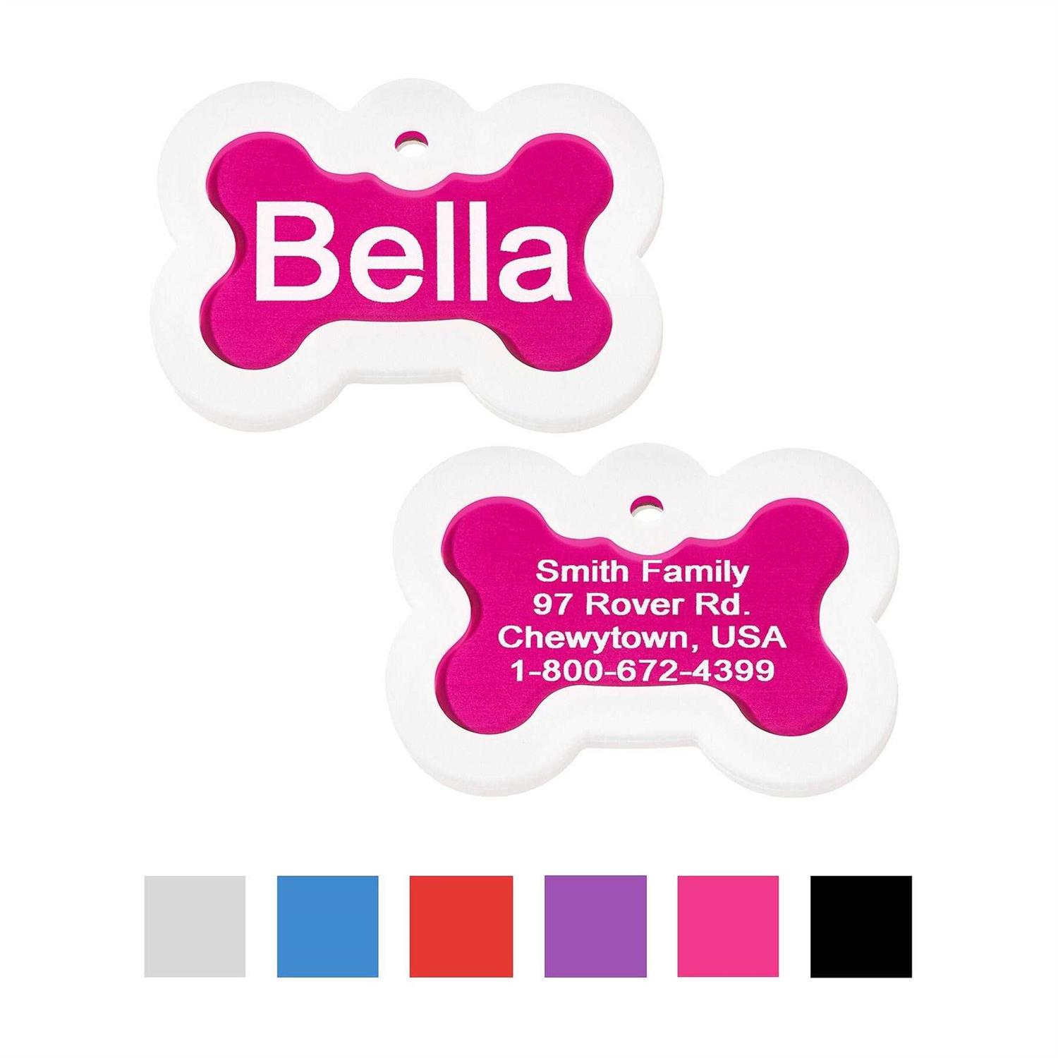 GoTags Anodized Aluminum Personalized Silencer Dog ID Tag