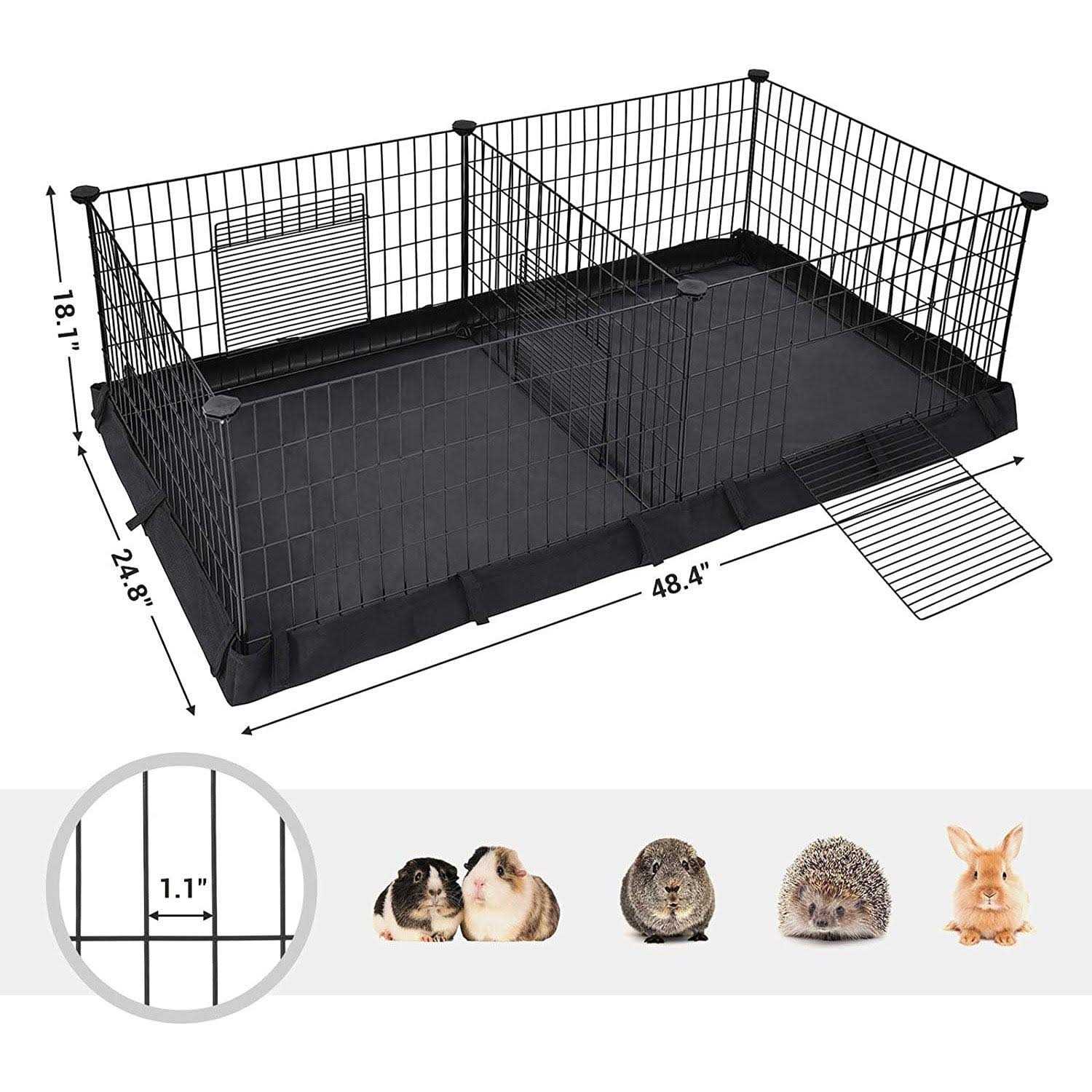 SONGMICS Pet Playpen with Divider Panel