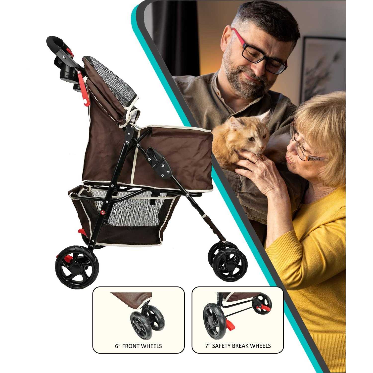 AmorosO Single Jogger Pet Stroller