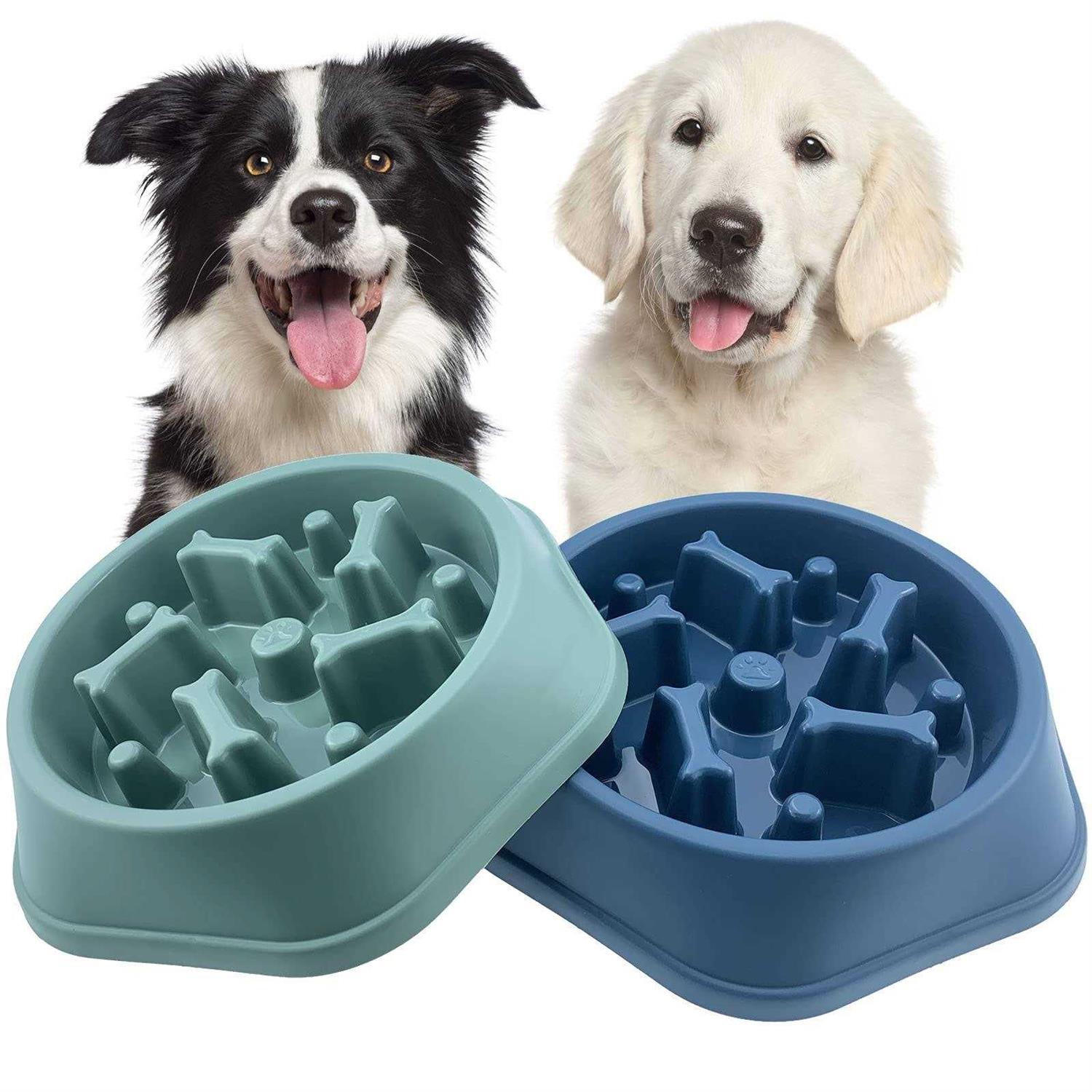 CAISHOW Slow Feeder Dog Bowl Anti Gulping Healthy Eating Interactive Bloat Stop Fun Alternative Non Slip Dog Slow Food Feeding Pet Bowl Slow Eating
