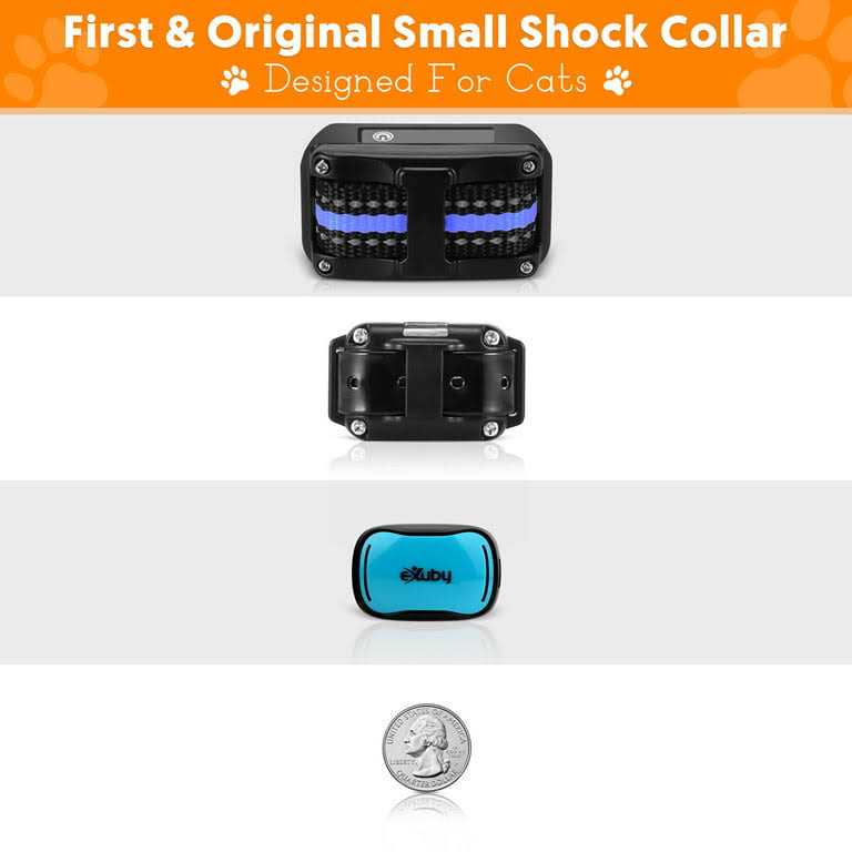 Exuby Small Cat Shock Collar w/ Remote Designed for Training Cats