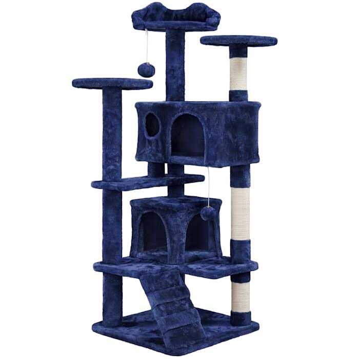 Topeakmart Plush Cat Tree with 2 Condos