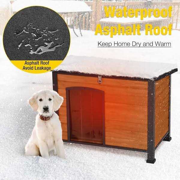 Aivituvin Insulated Outdoor Dog House with Liner Inside
