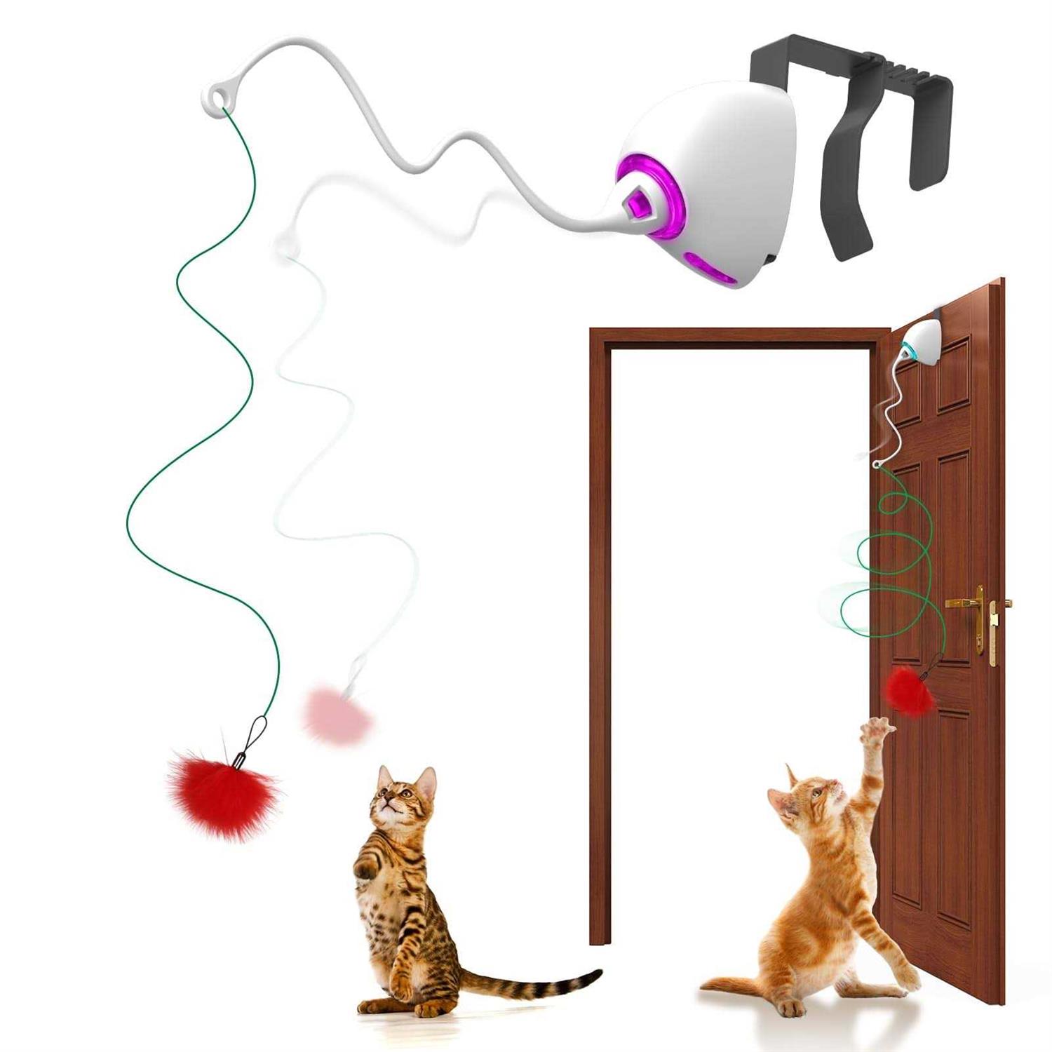 umosis hanging cat toy automatic teaser cat string toy