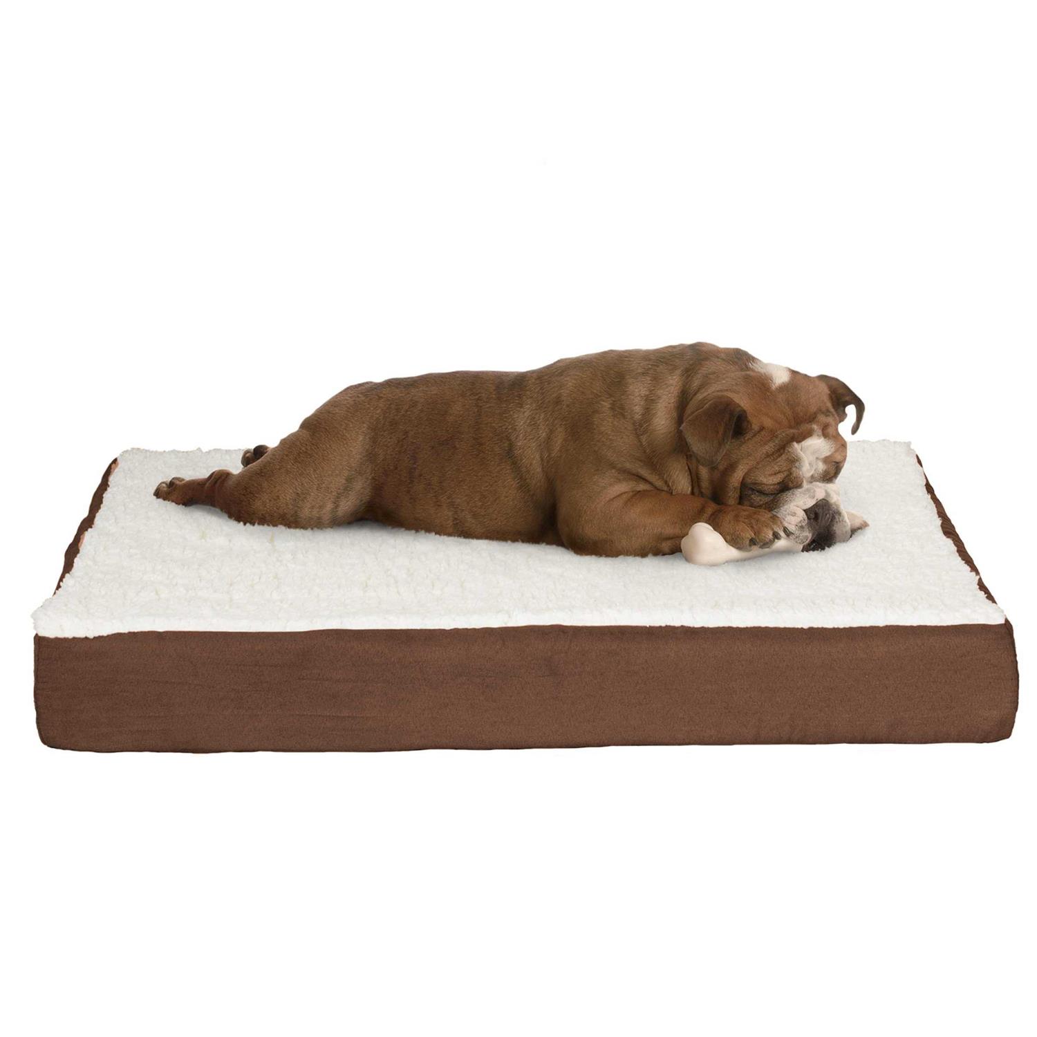 Orthopedic Sherpa Dog Bed with Memory Foam Cover by Petmaker