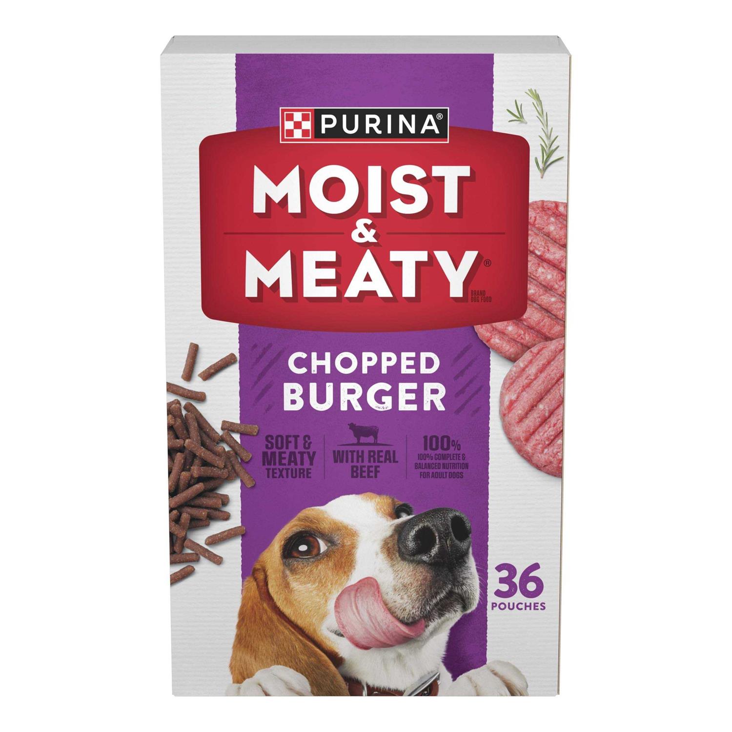 Purina Moist & Meaty Dog Food Chopped Burger