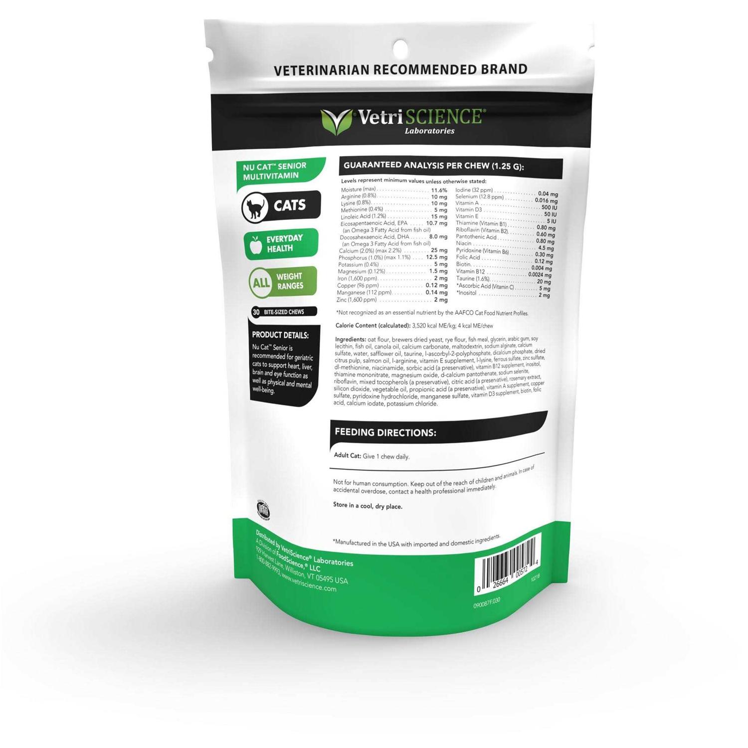 VetriScience NuCat Senior Cat Multivitamin