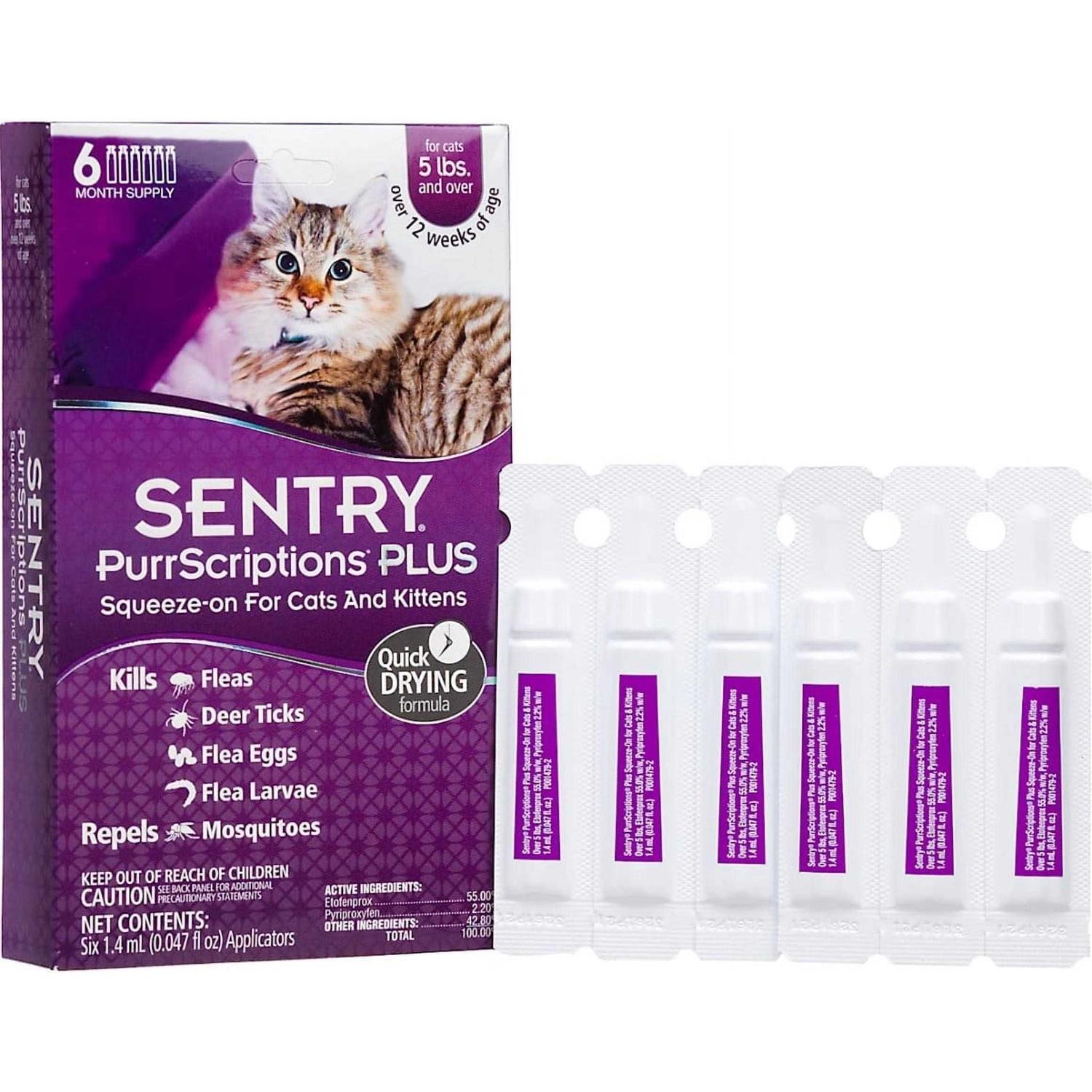 Sentry PurrScriptions Plus Flea & Tick Control for Cats & Kittens