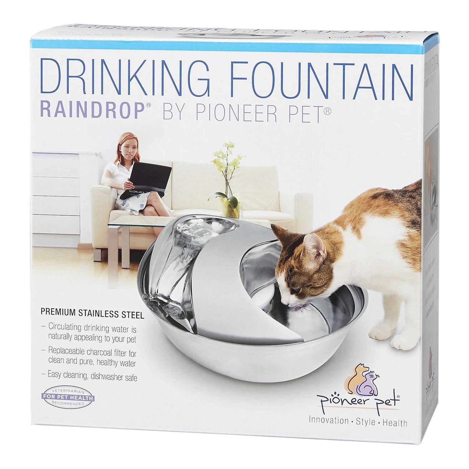 Pioneer Pet Raindrop Stainless Steel Fountain