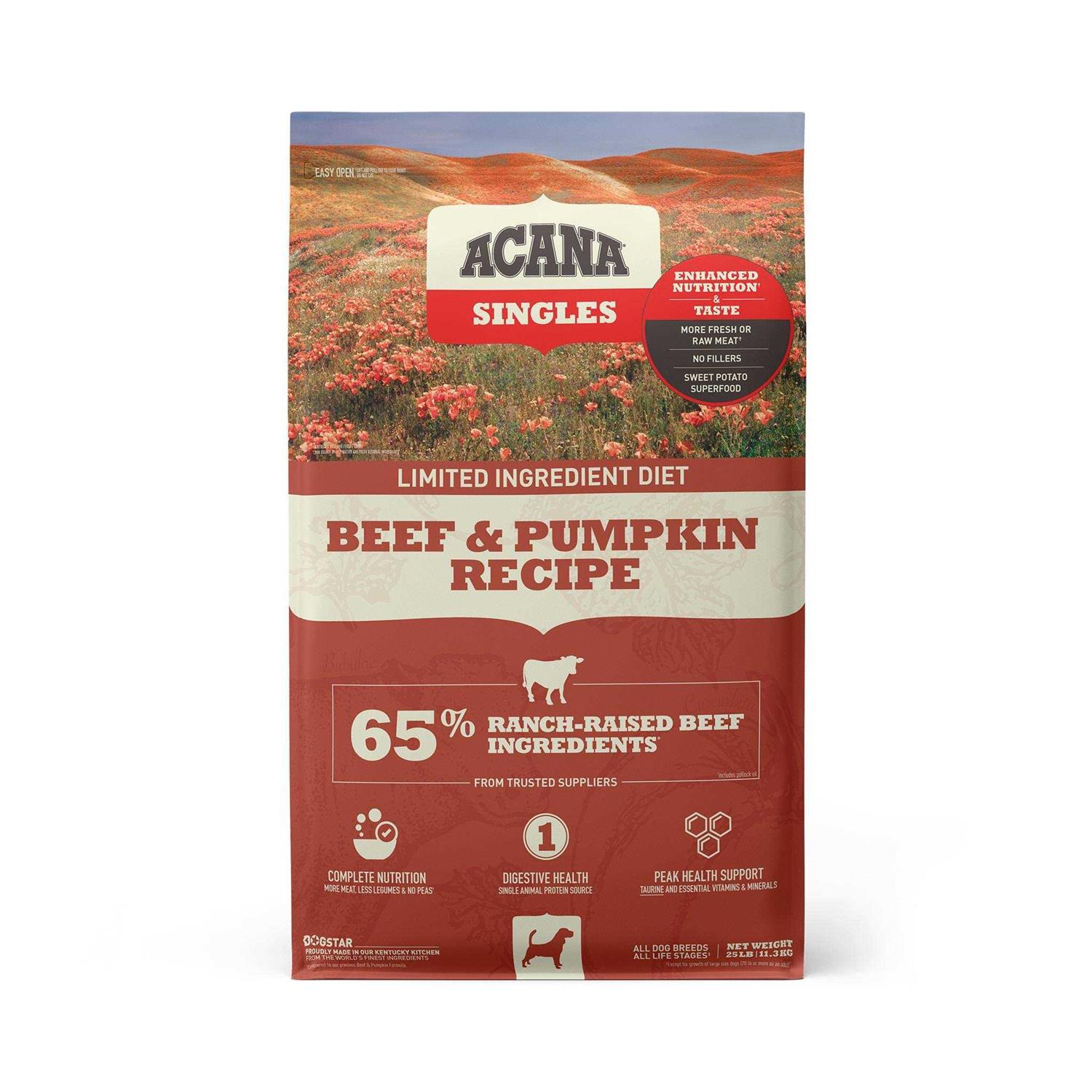 Acana Singles Beef & Pumpkin Dry Dog Food